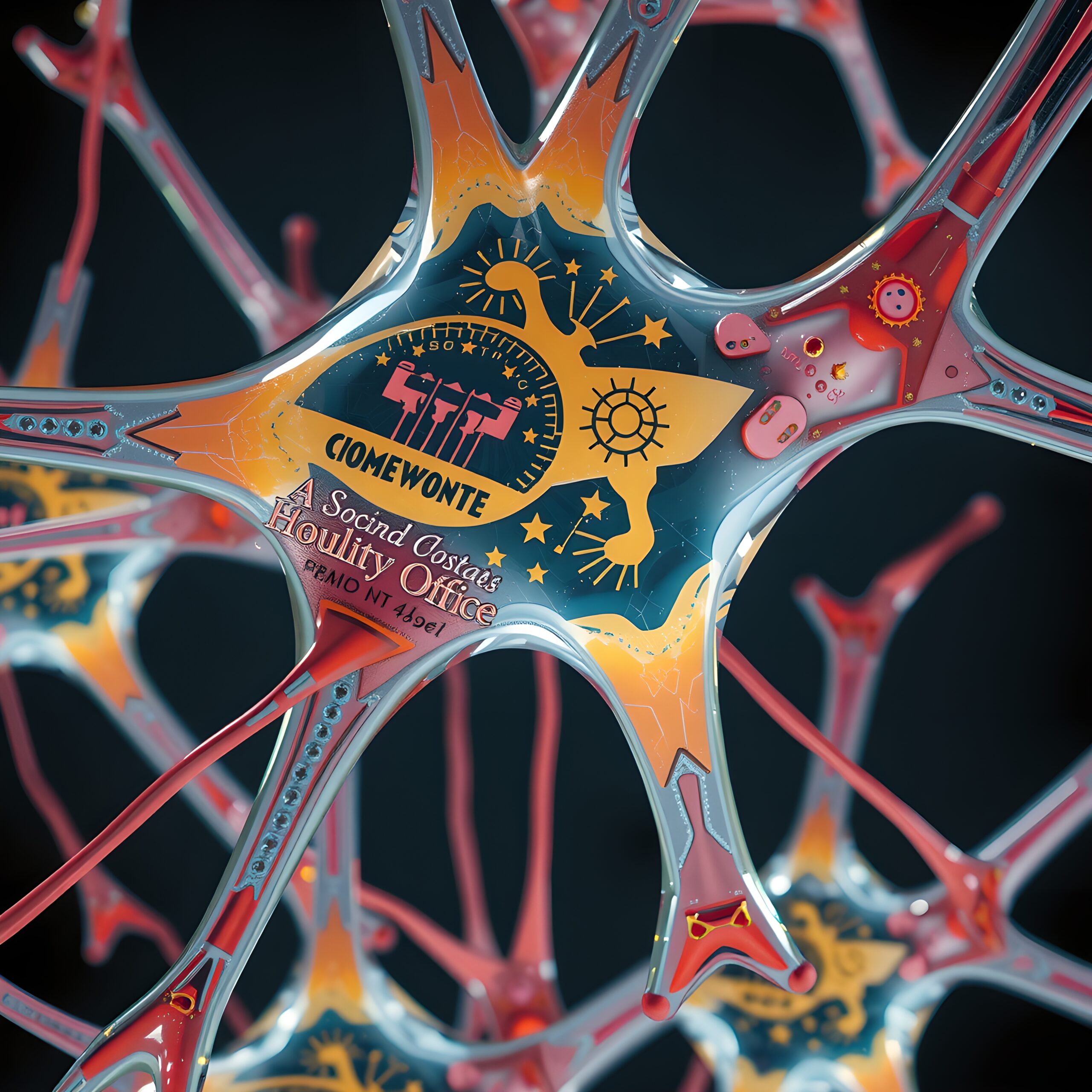 Futuristic Abstract Neural Connections