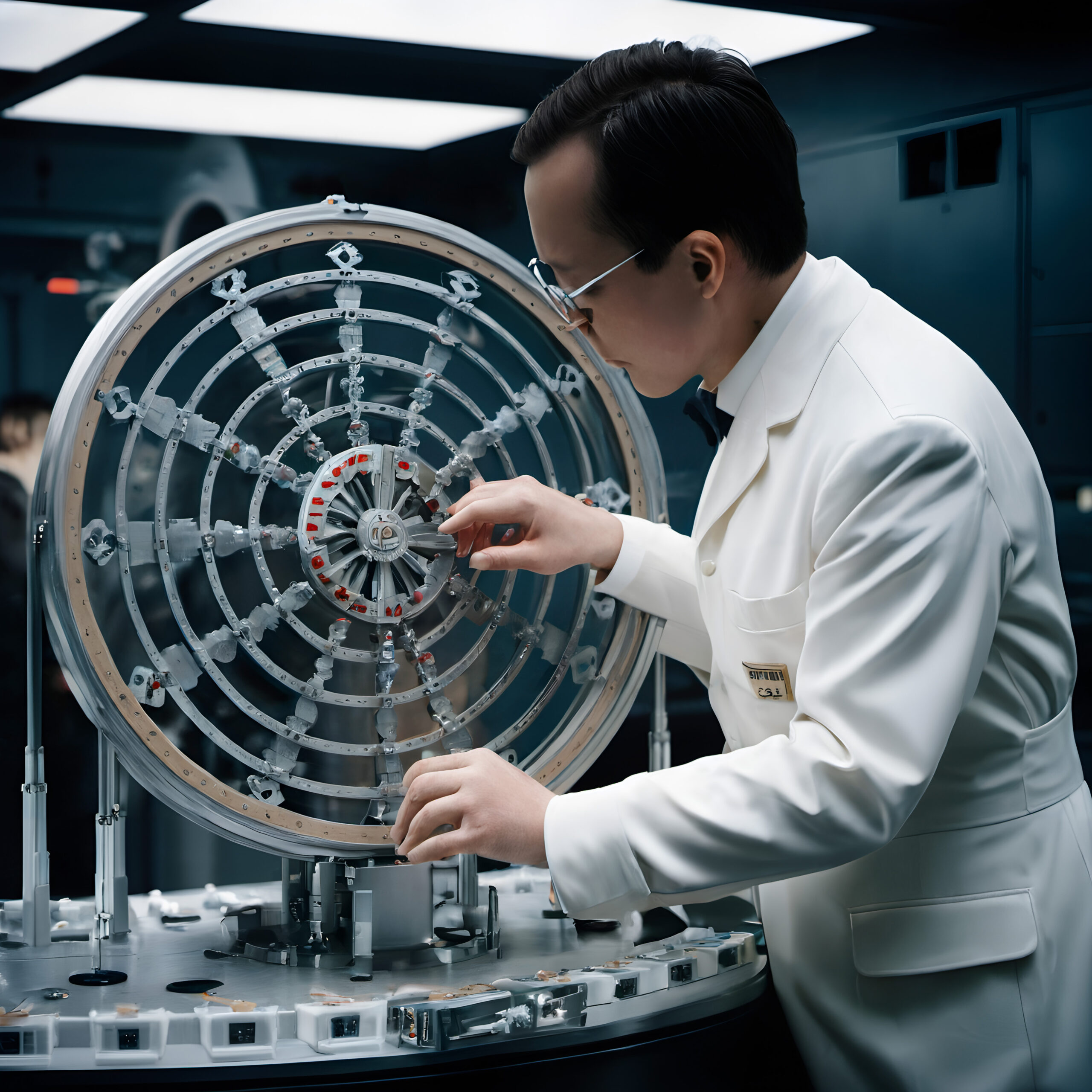 Scientist Assembles Advanced Device