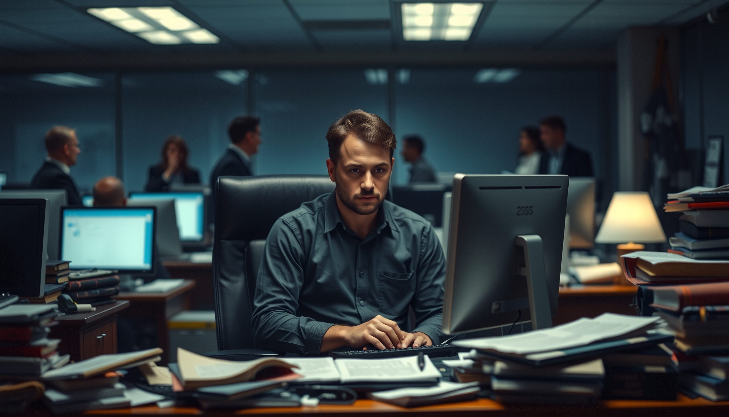 Focused Corporate Office Work Environment