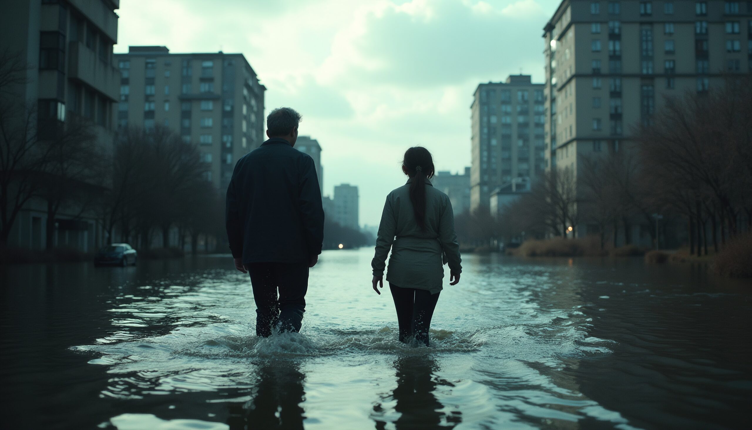 Flooded Street in the City