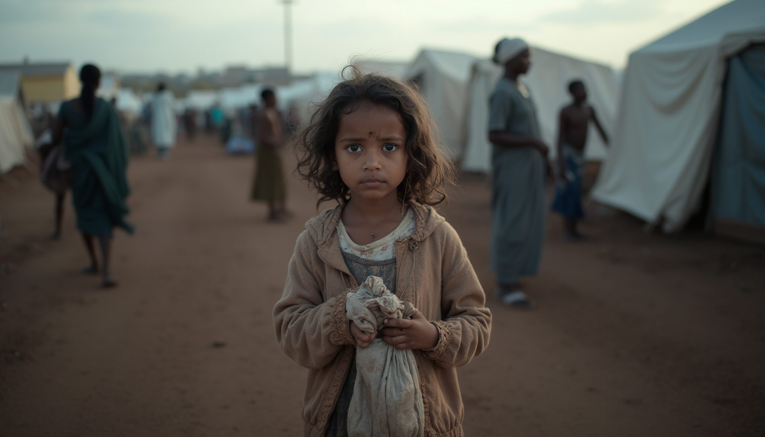 Young Girl in Refugee Camp