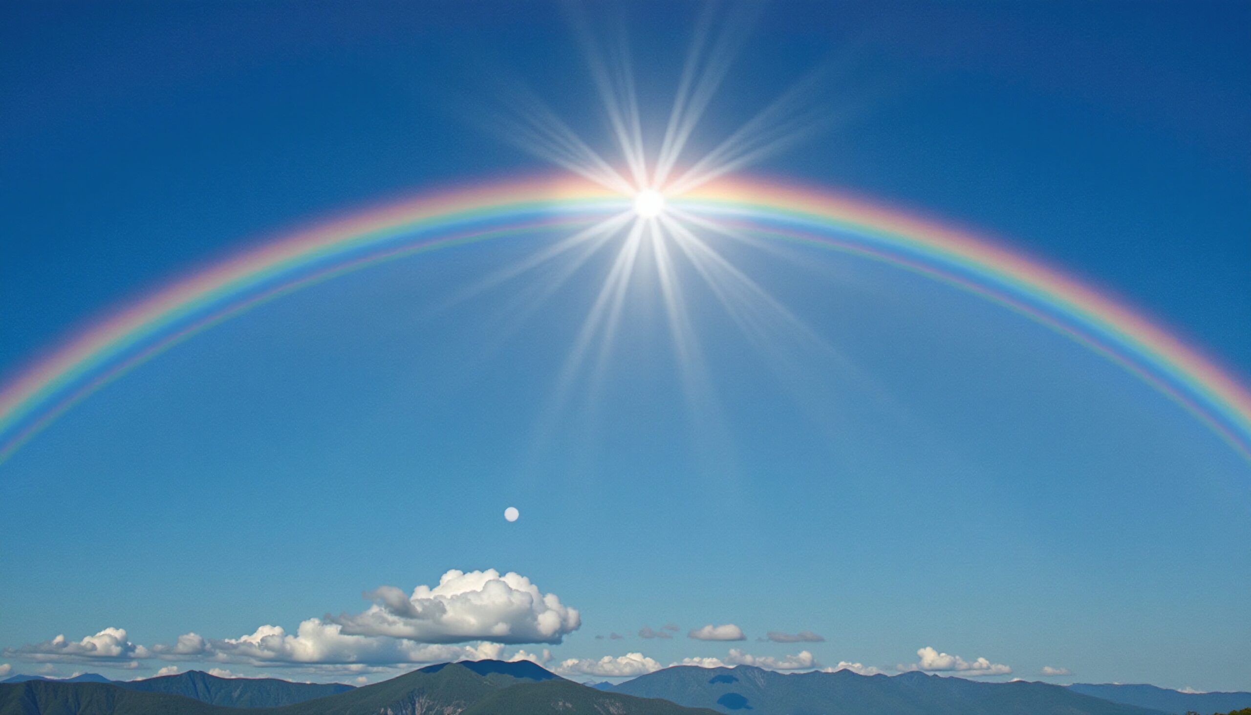 Rainbow Over Mountains