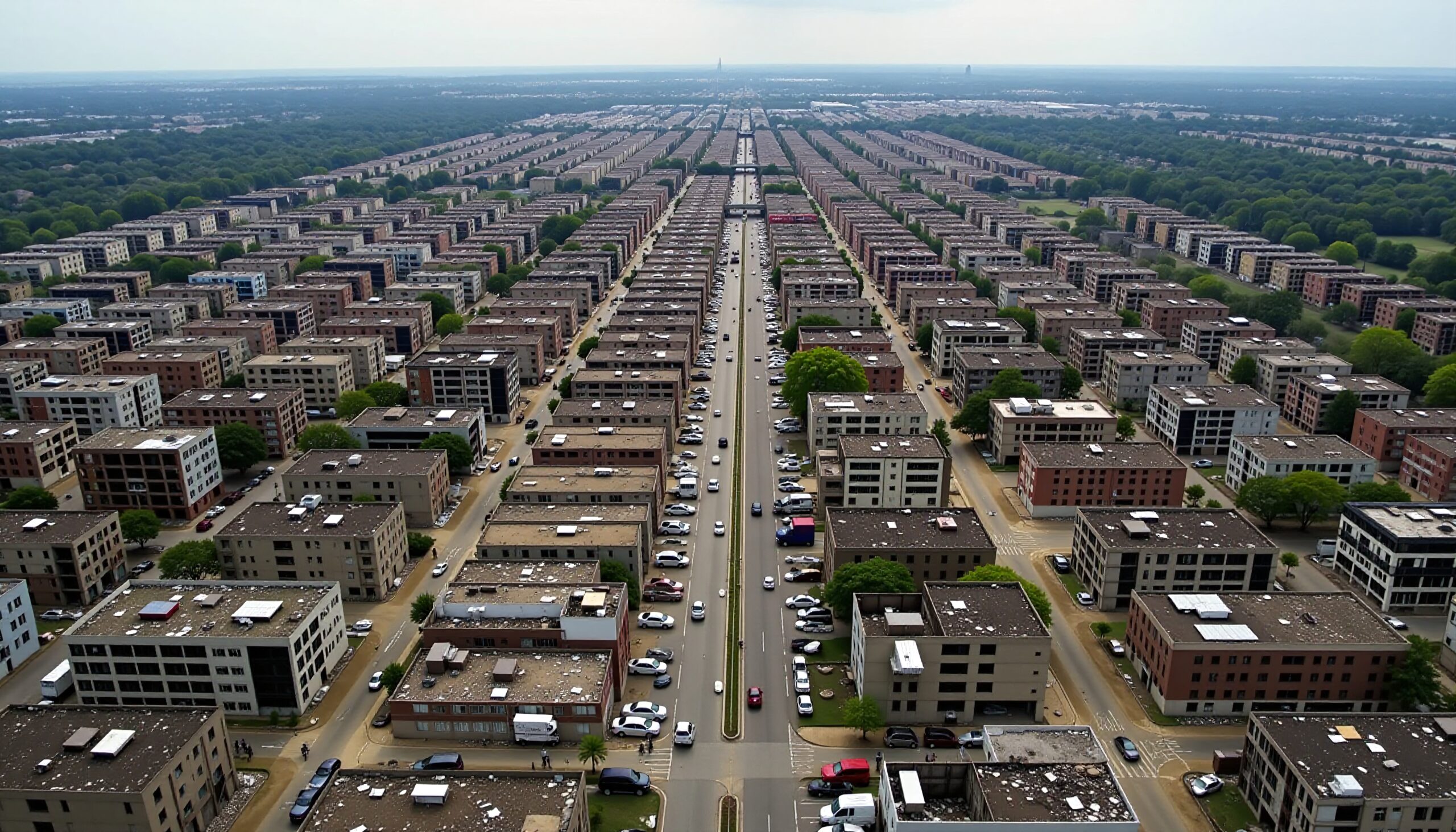 Urban Grid Layout Residential District