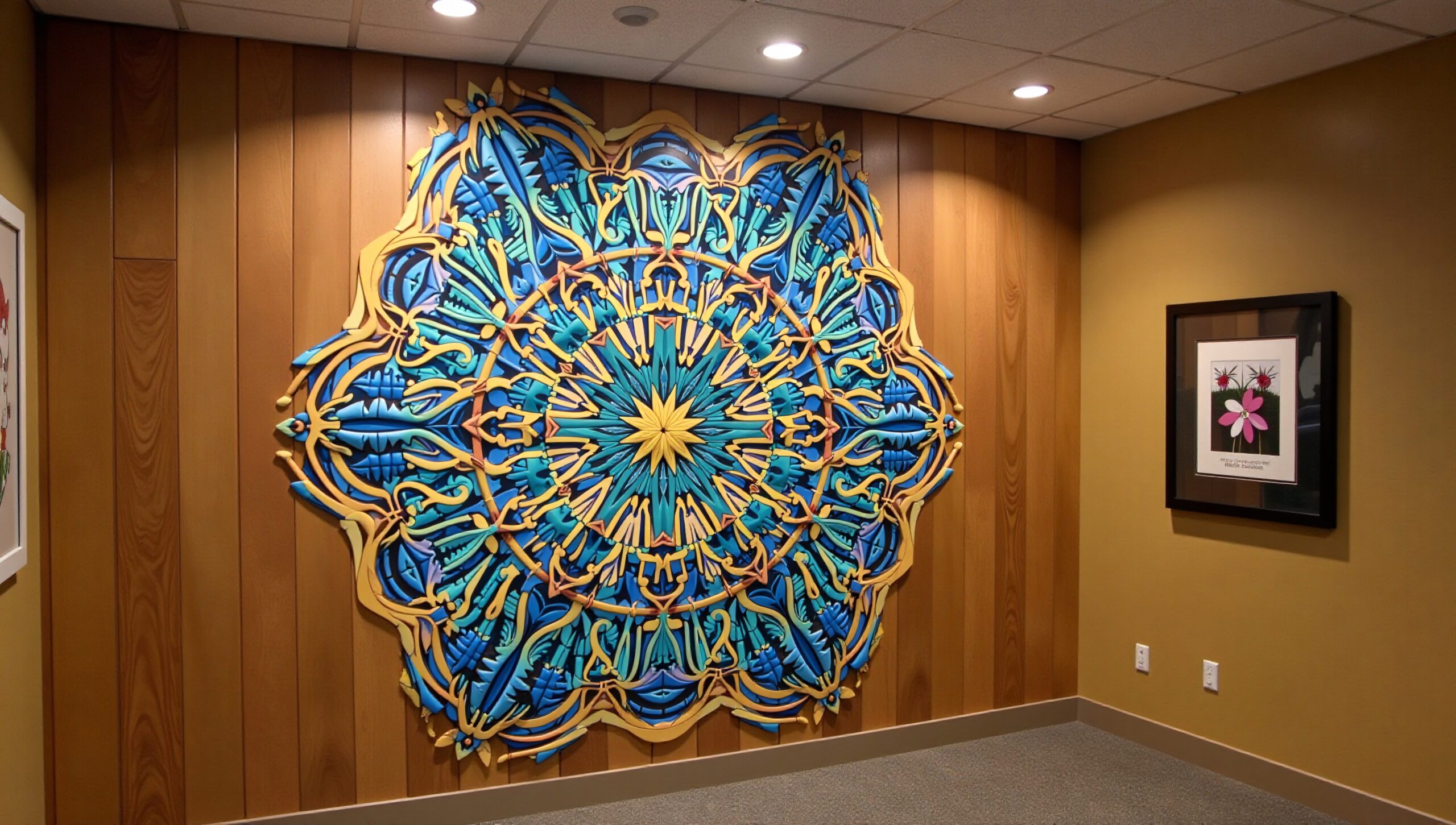 Vibrant Mandala Wall Art Display