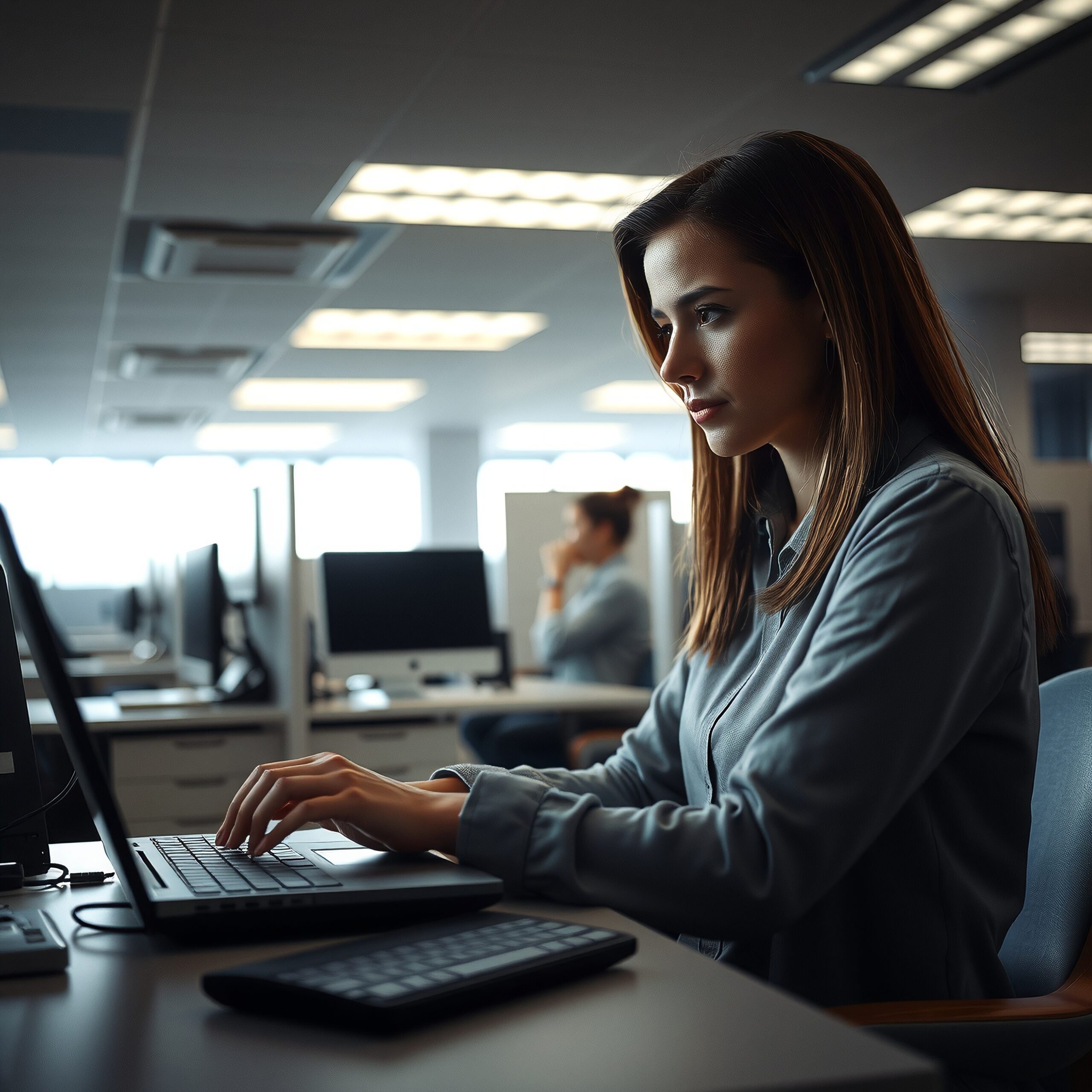 Focused Work in Modern Office