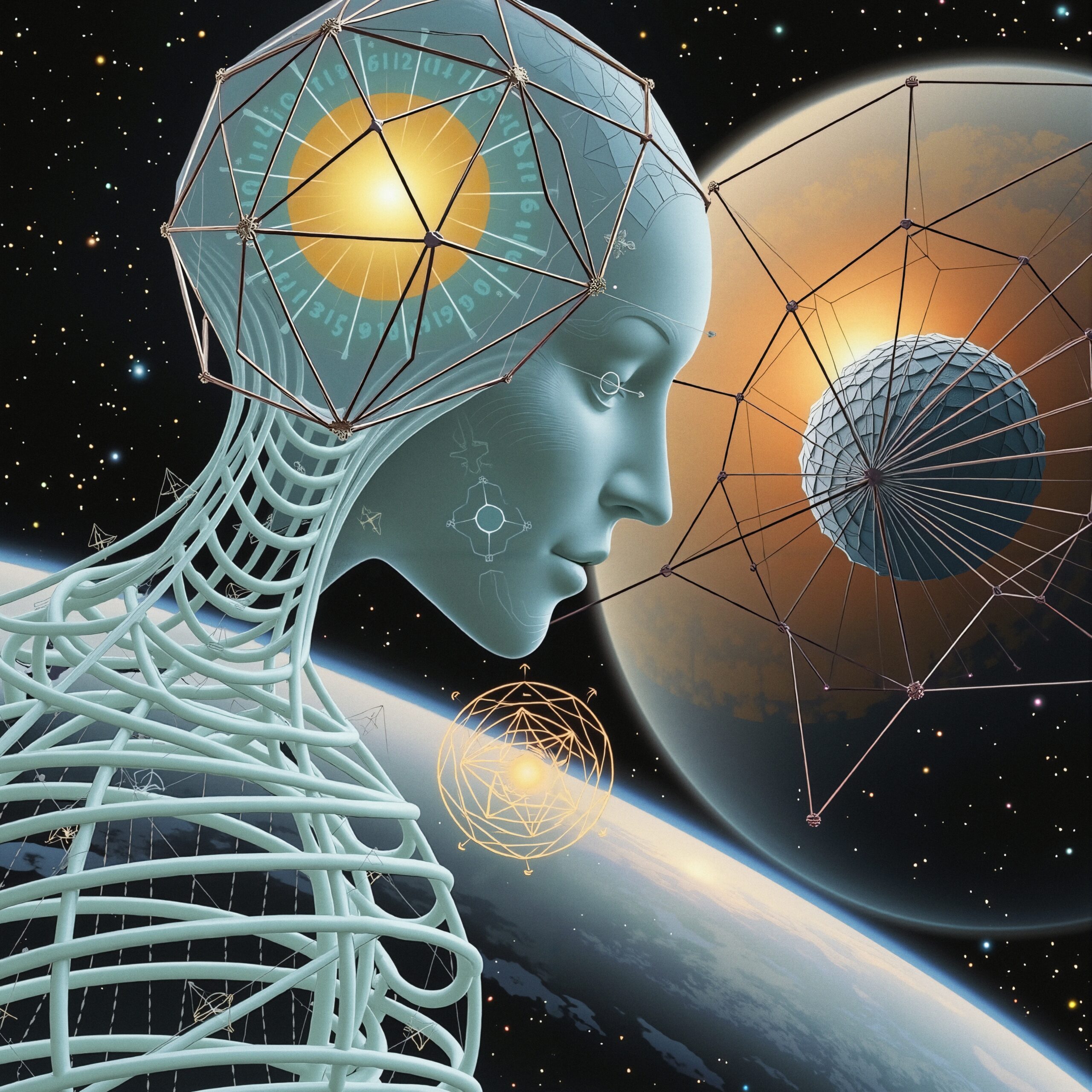 Futuristic Being in Space