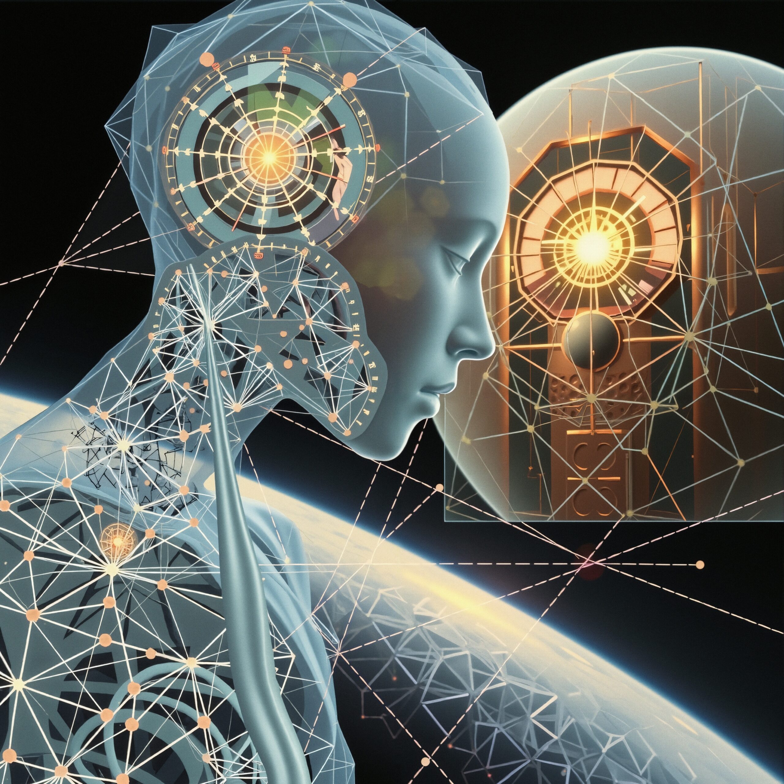 Futuristic Cybernetic AI Interface