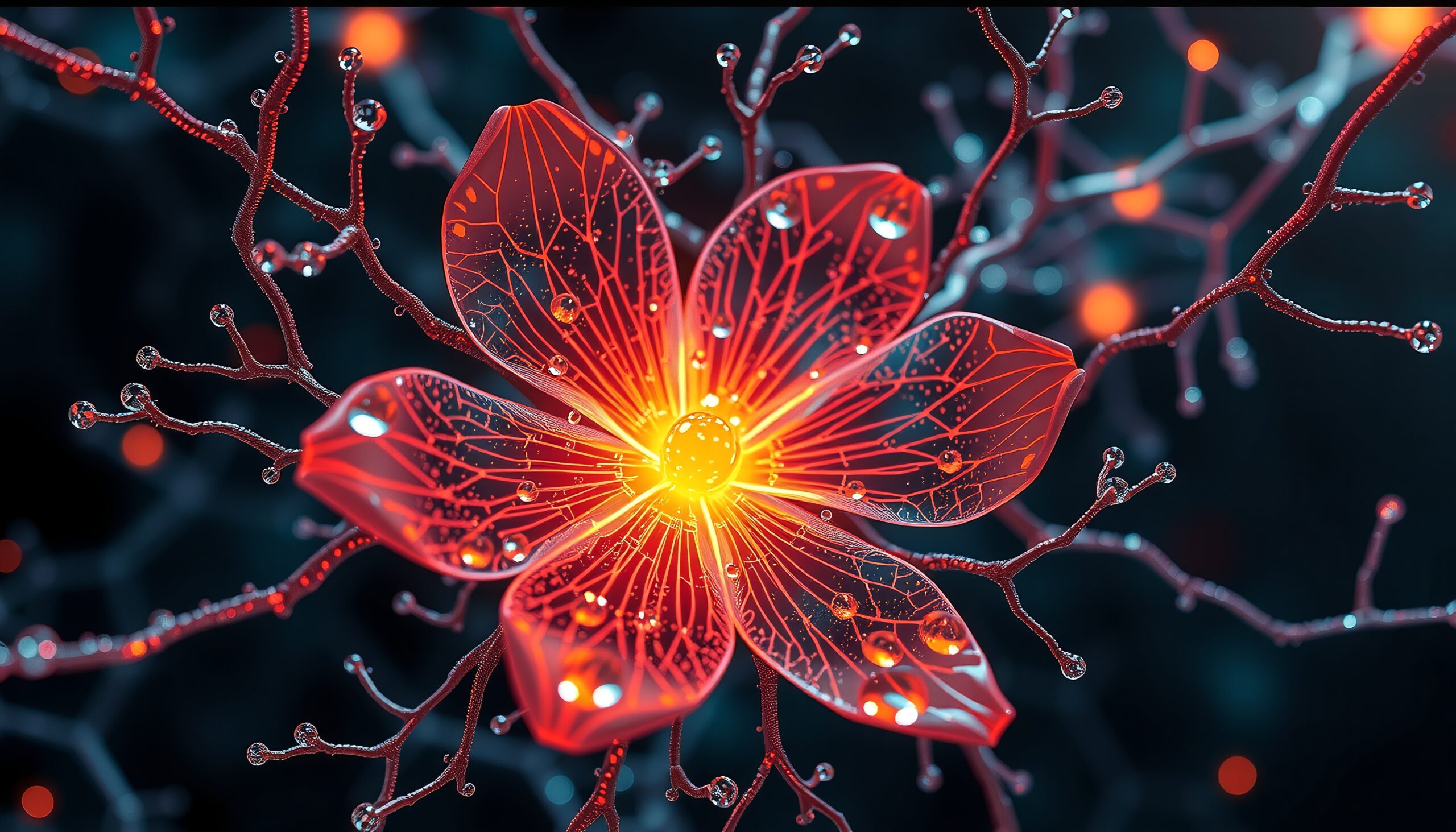 Glowing Abstract Flower Art