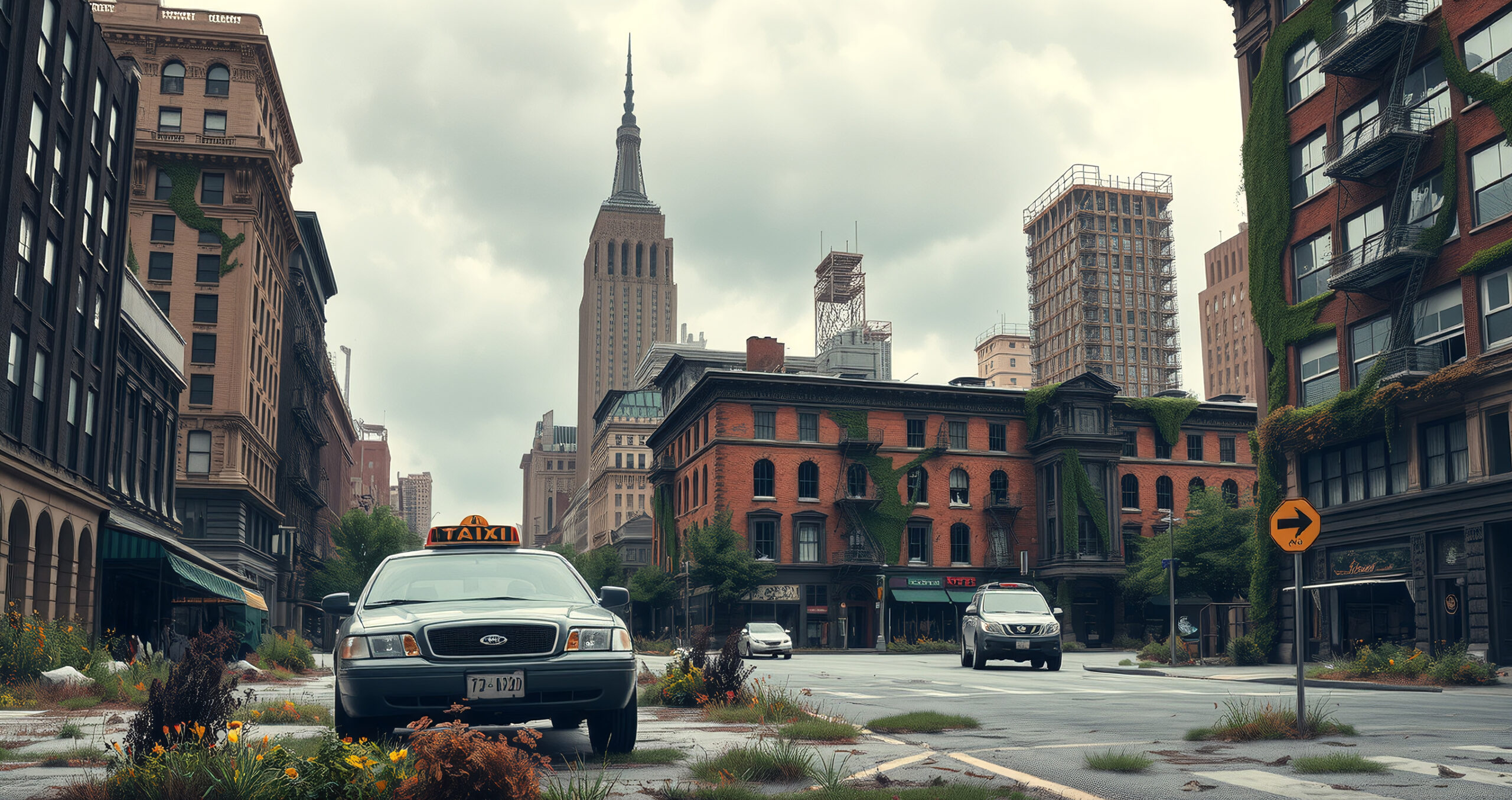 Abandoned City Reclaimed by Nature