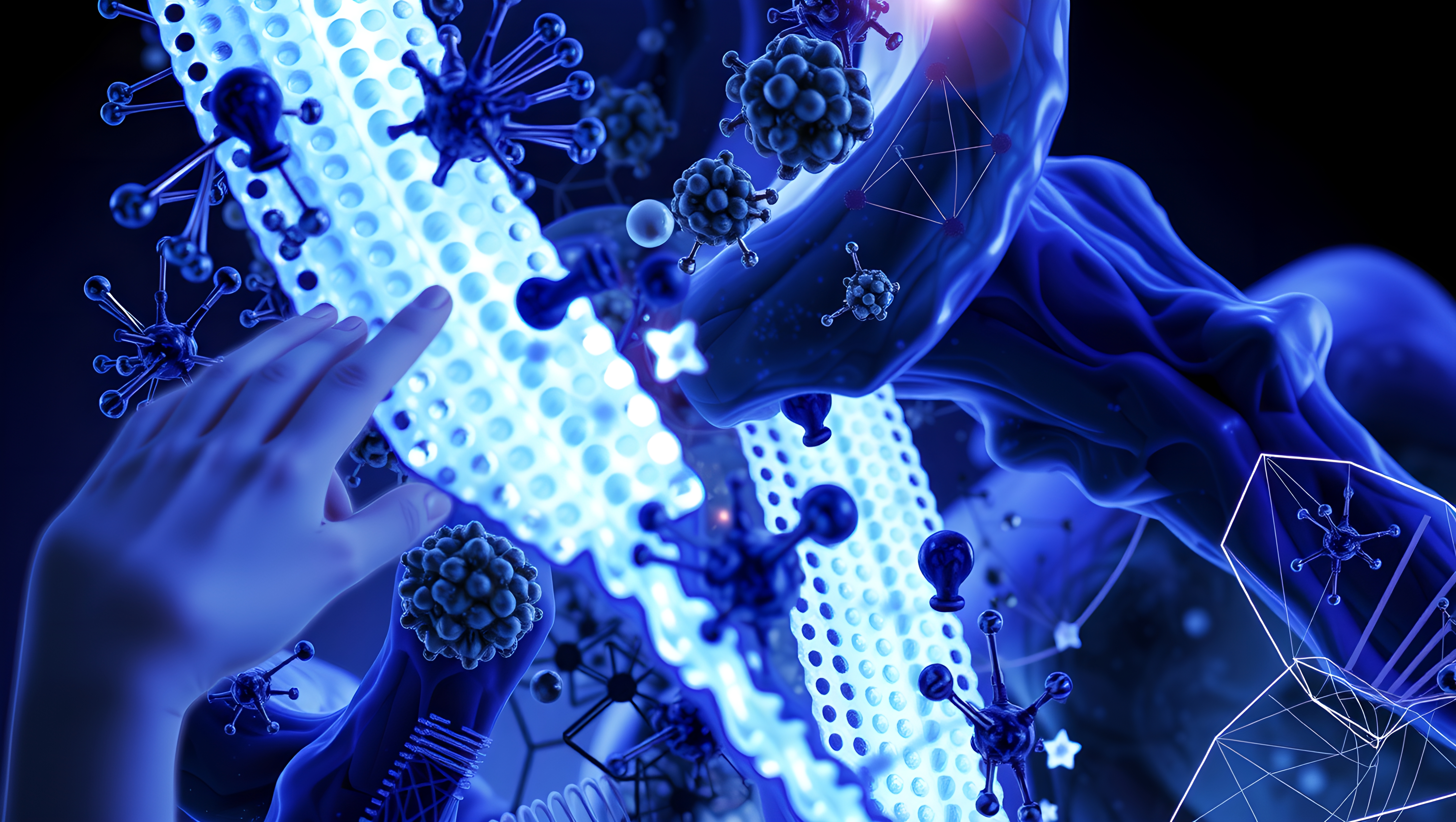 Hand Interacting with Molecular Structures