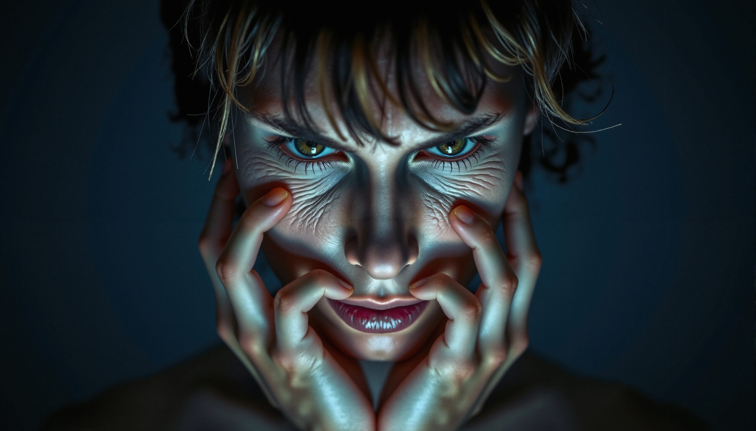 Sinister Gaze with Dramatic Lighting