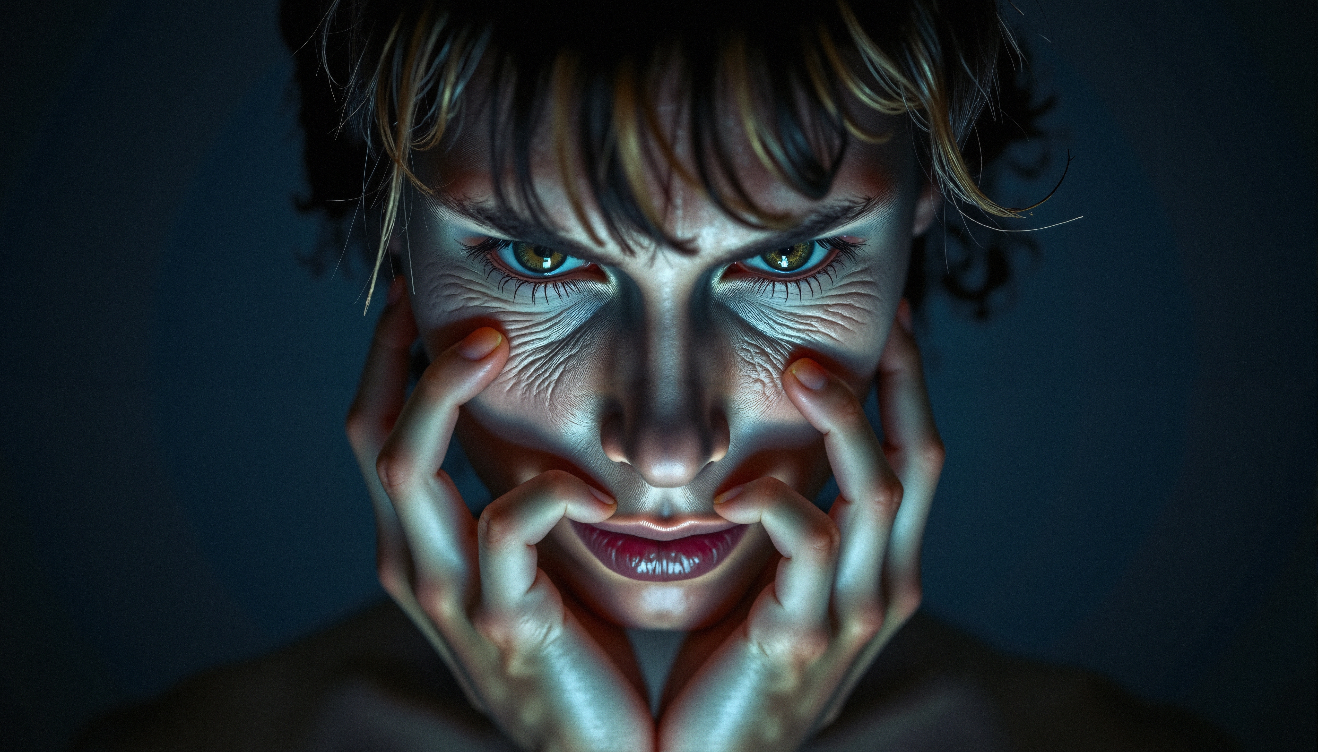 Sinister Gaze with Dramatic Lighting
