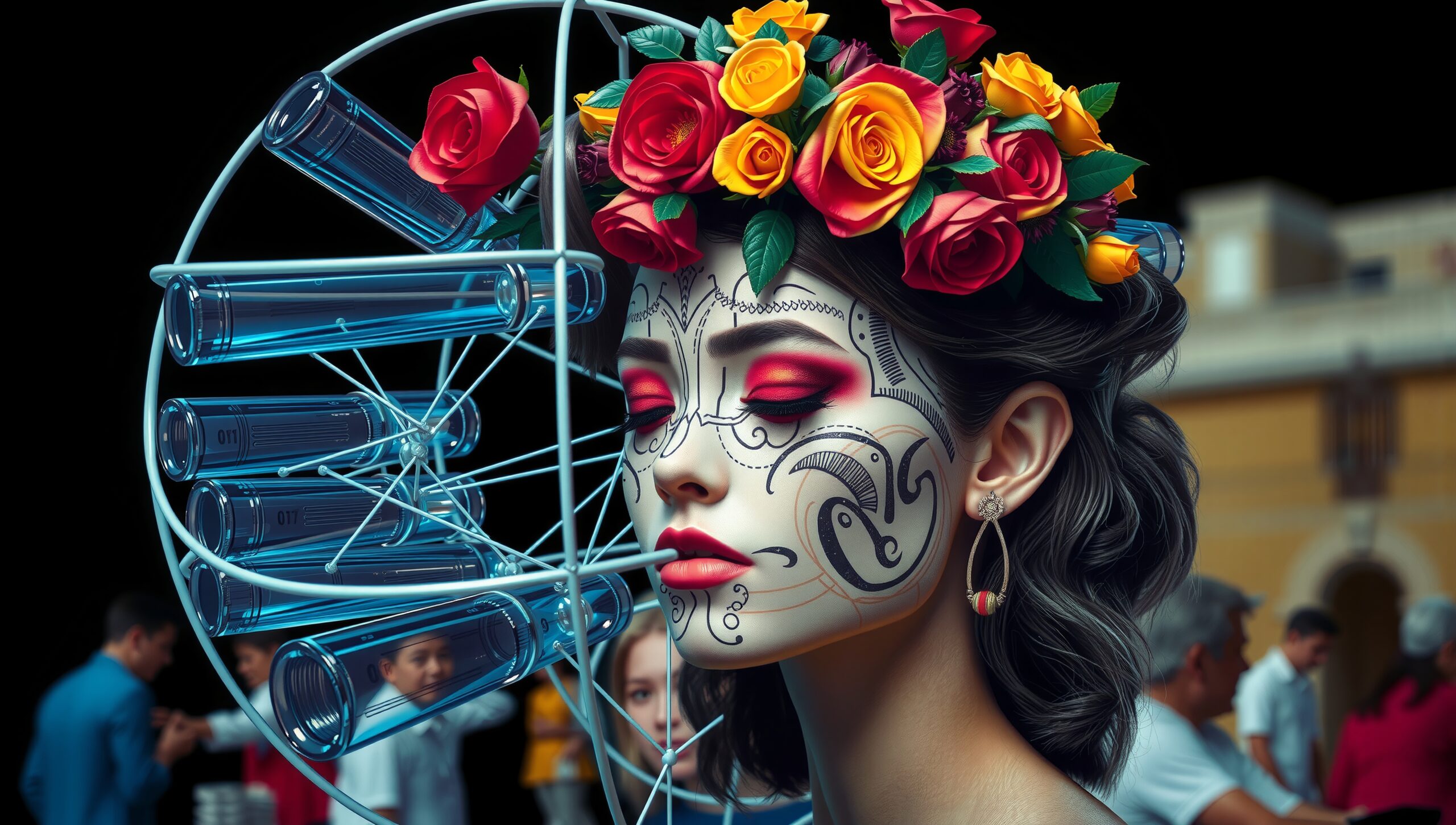 Surreal Day of the Dead Portrait