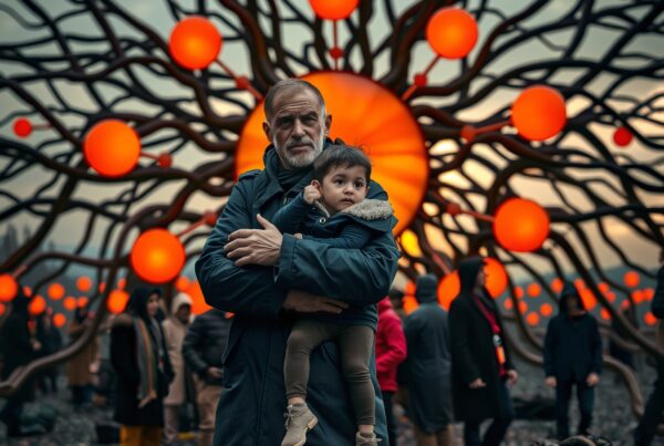 Man and Child Before Installation