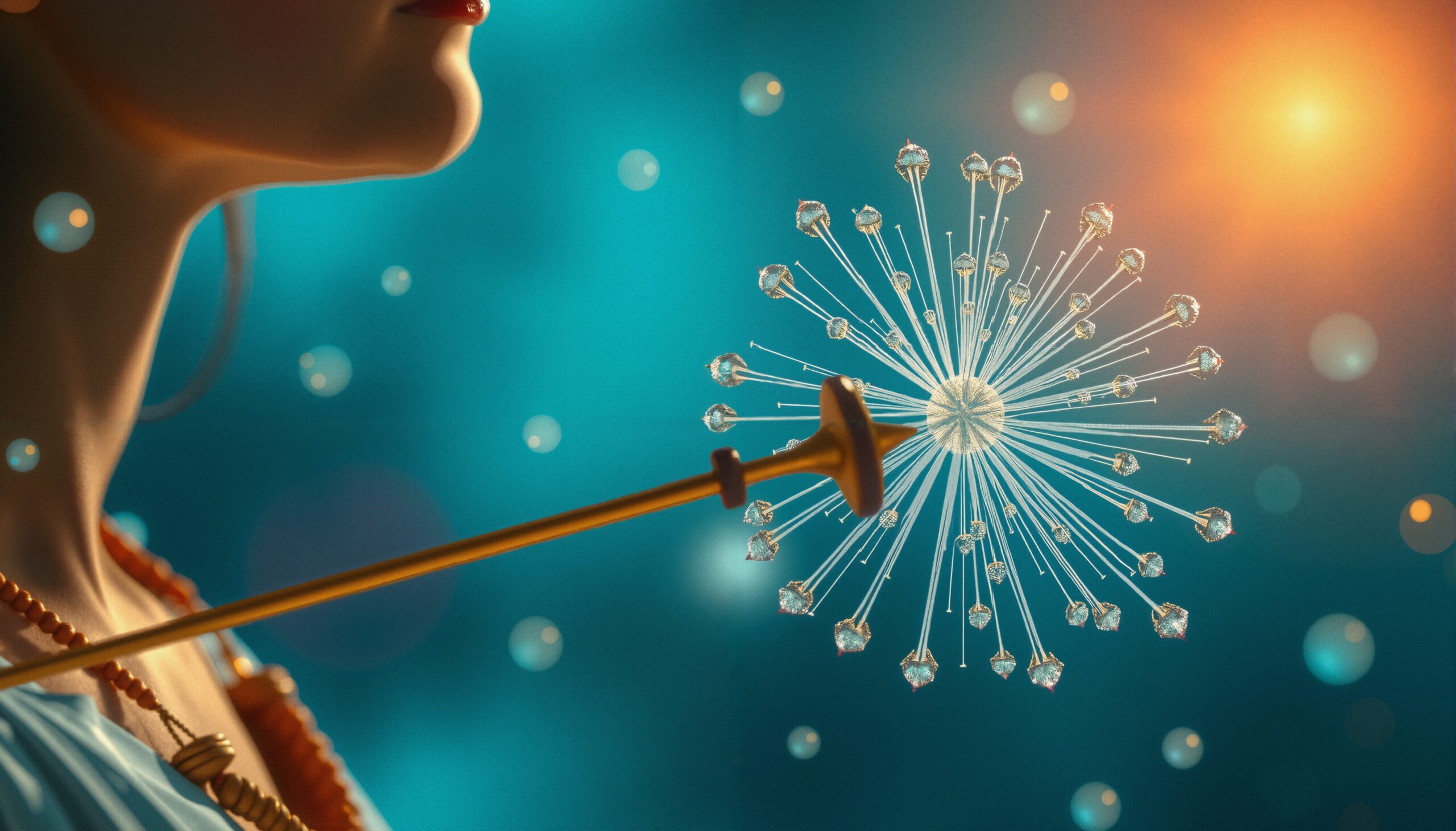 Futuristic Dandelion Human Connection