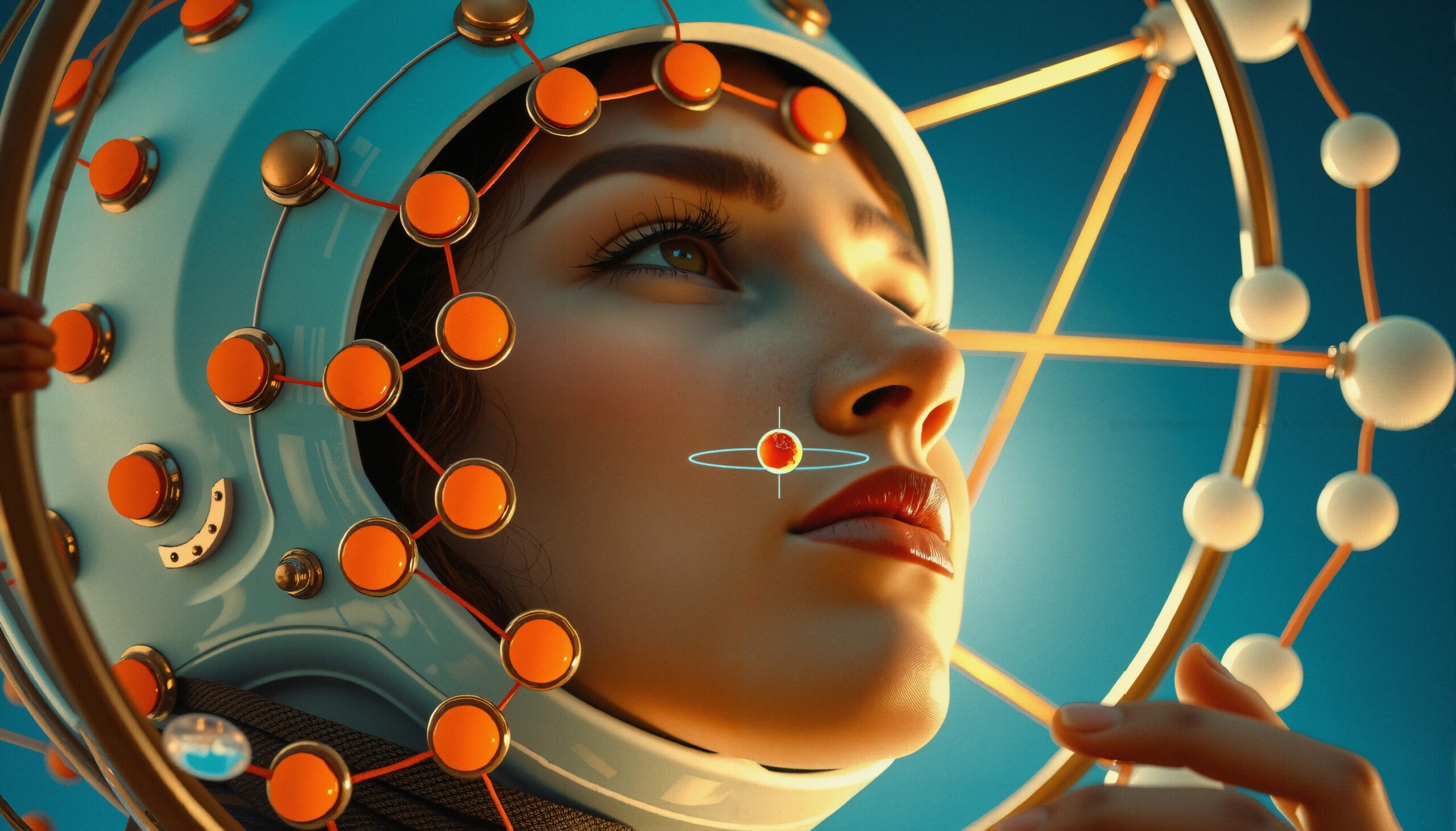Woman with Futuristic Neural Interface