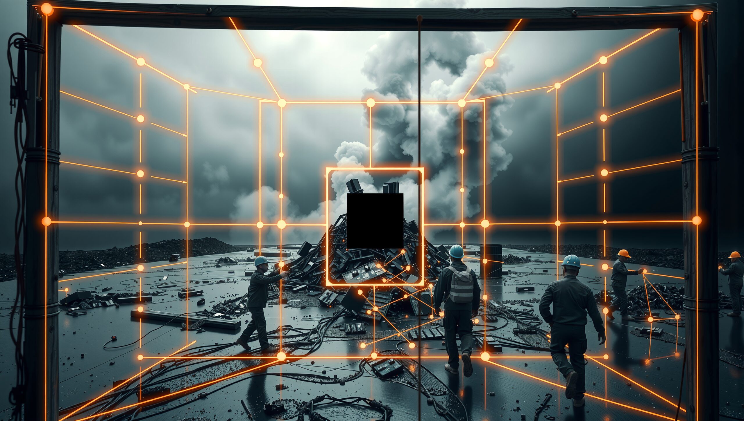 Digital Overlay on E-Waste Disaster