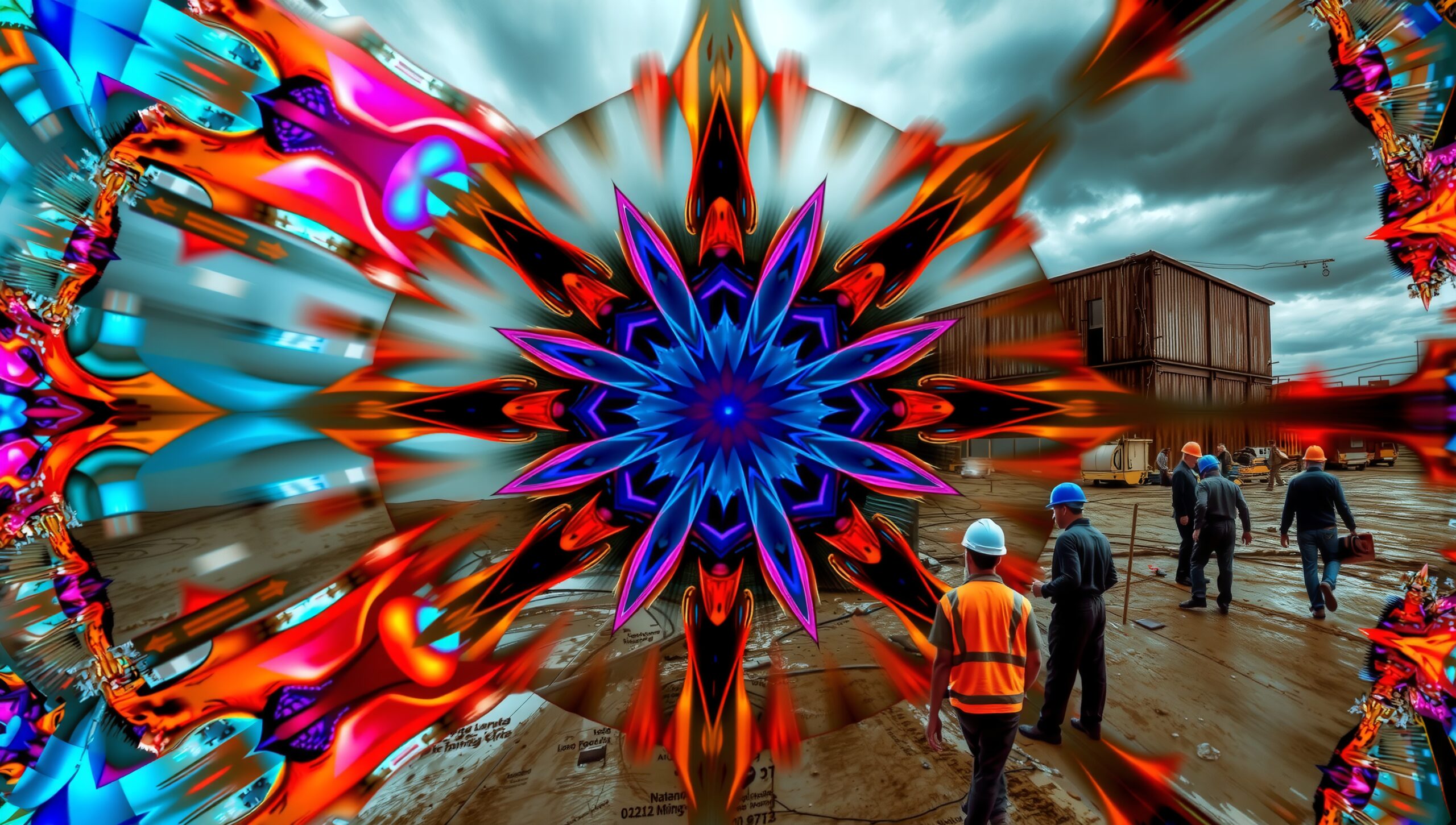 Surreal Construction Art Landscape