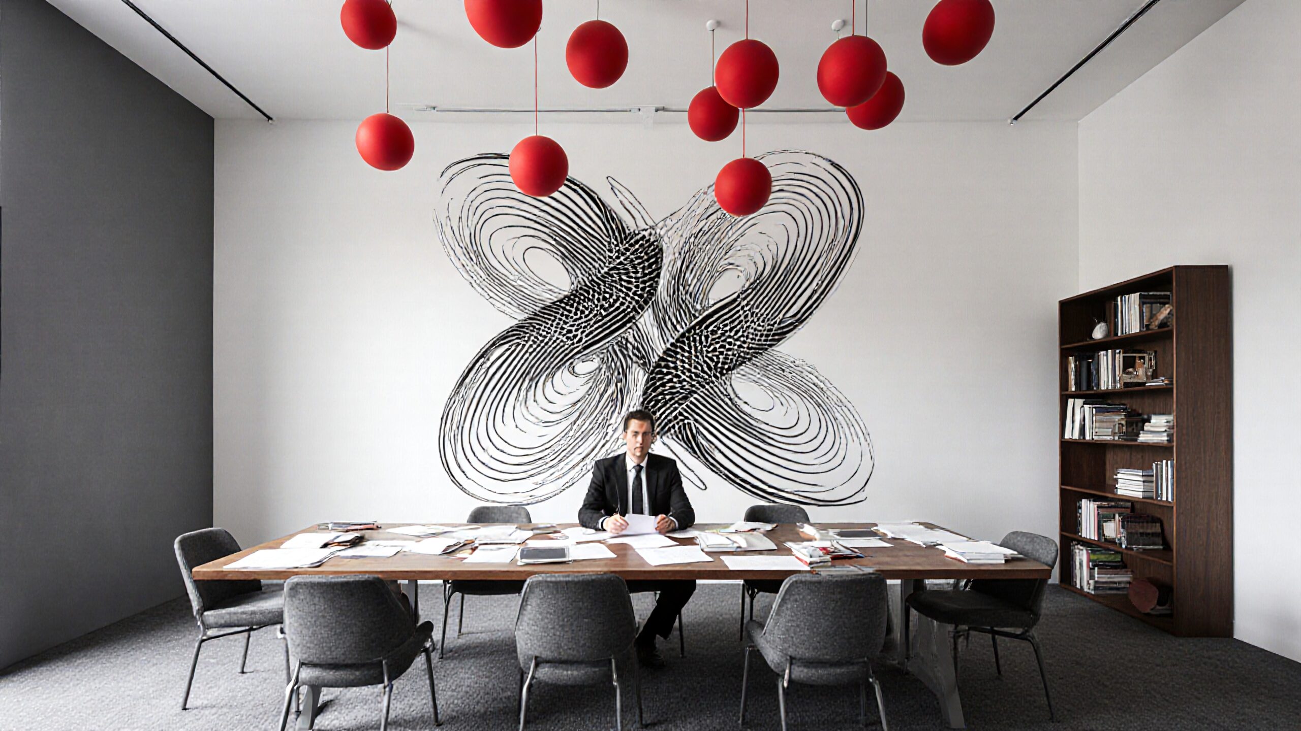 Modern Office with Artistic Flair