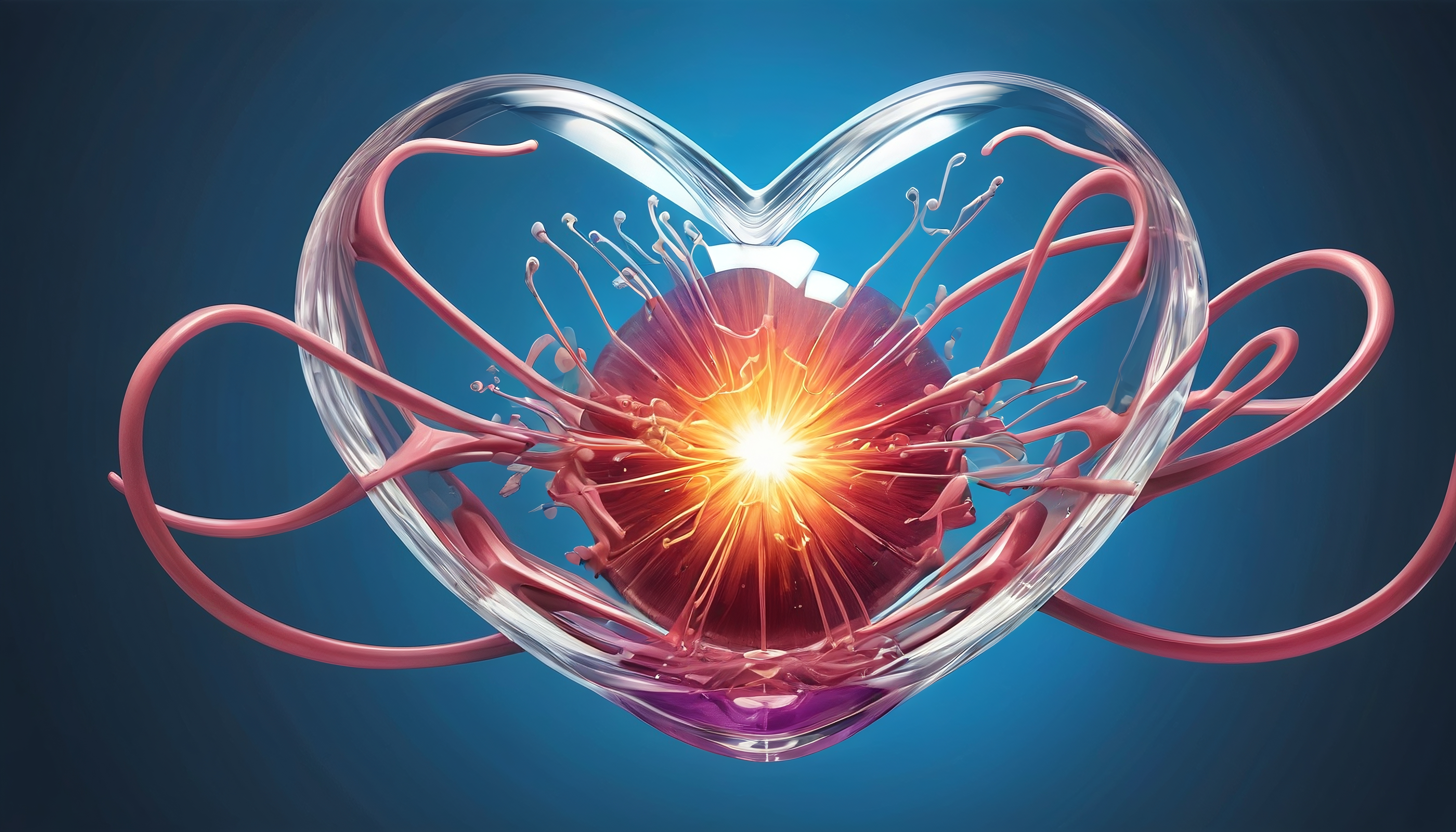Radiant Heart Energy Explosion