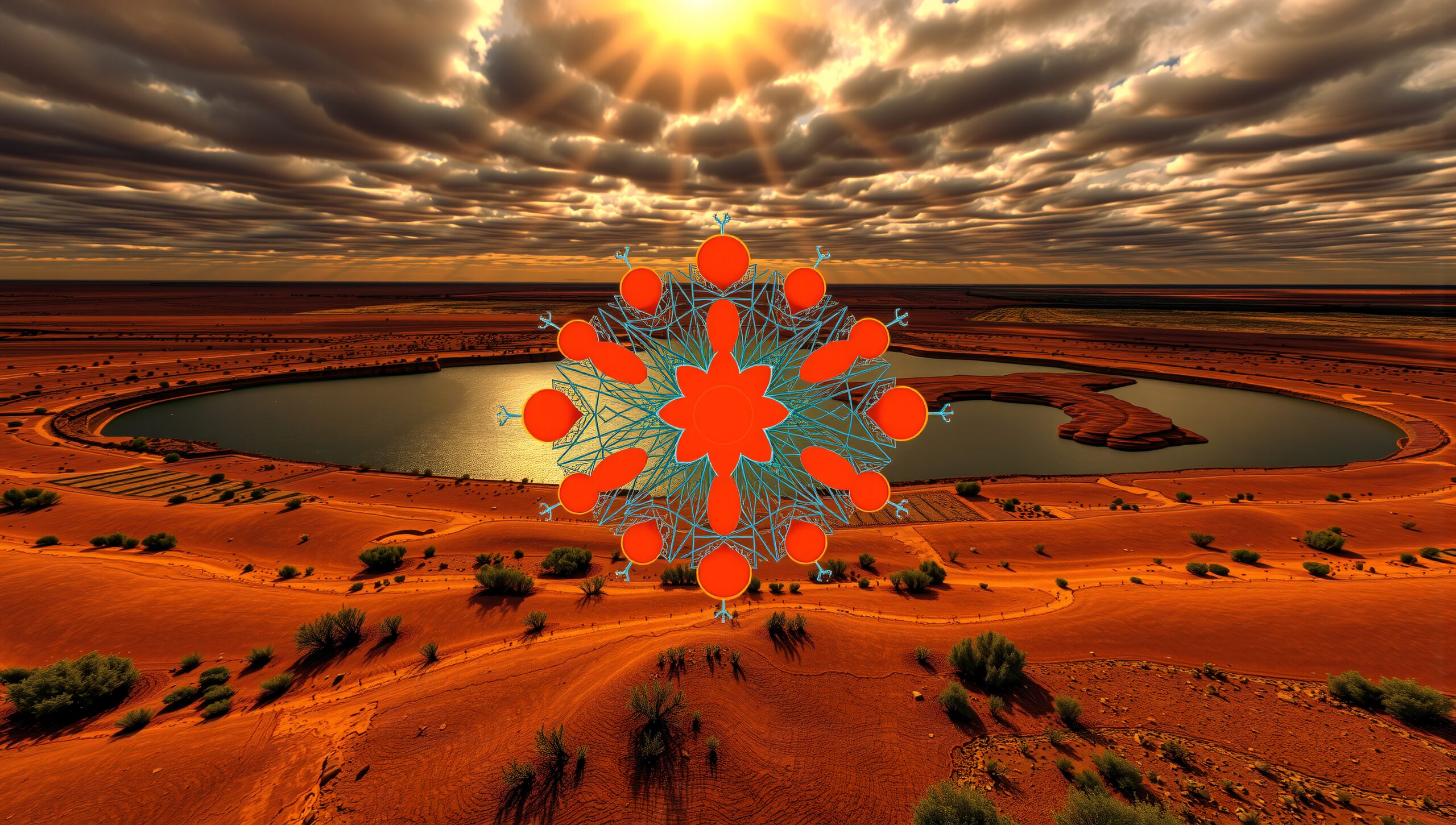 Surreal Desert and Abstract Design