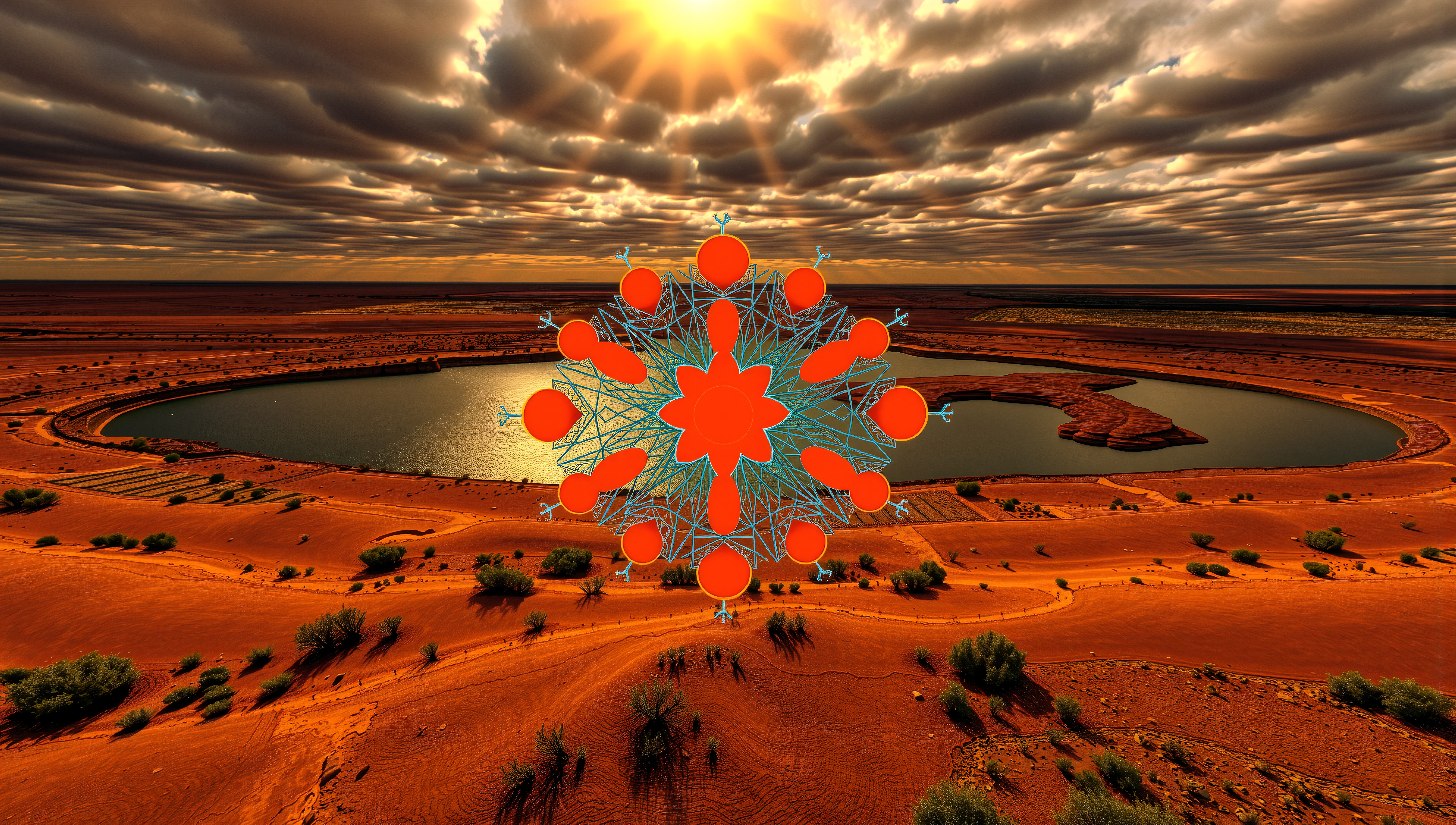 Surreal Desert and Abstract Design