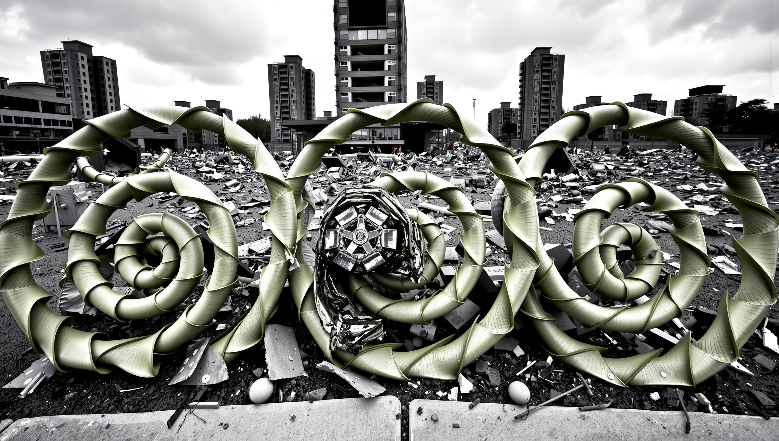 Surreal Urban Spiral Contrasts
