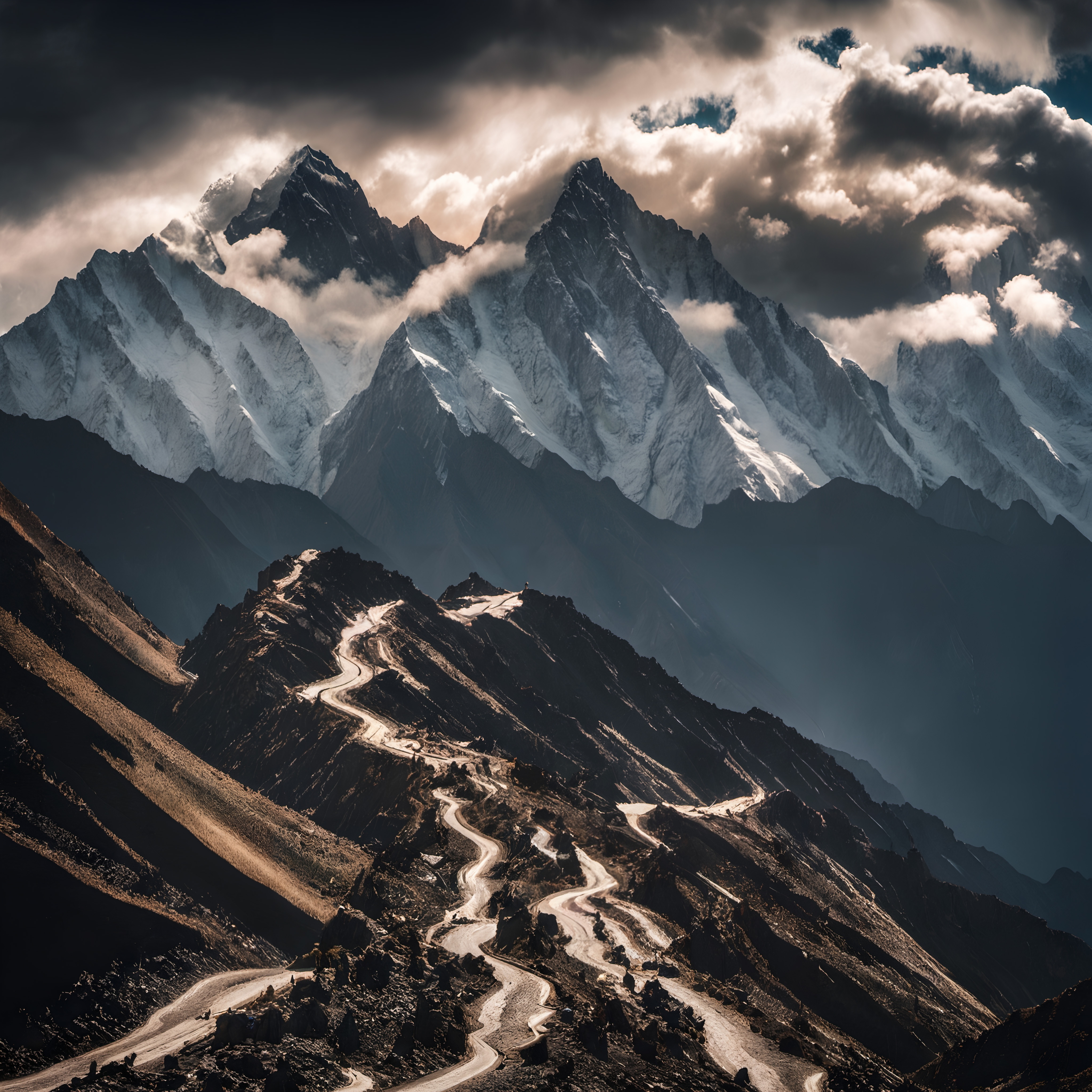 Winding Path to Majestic Peaks