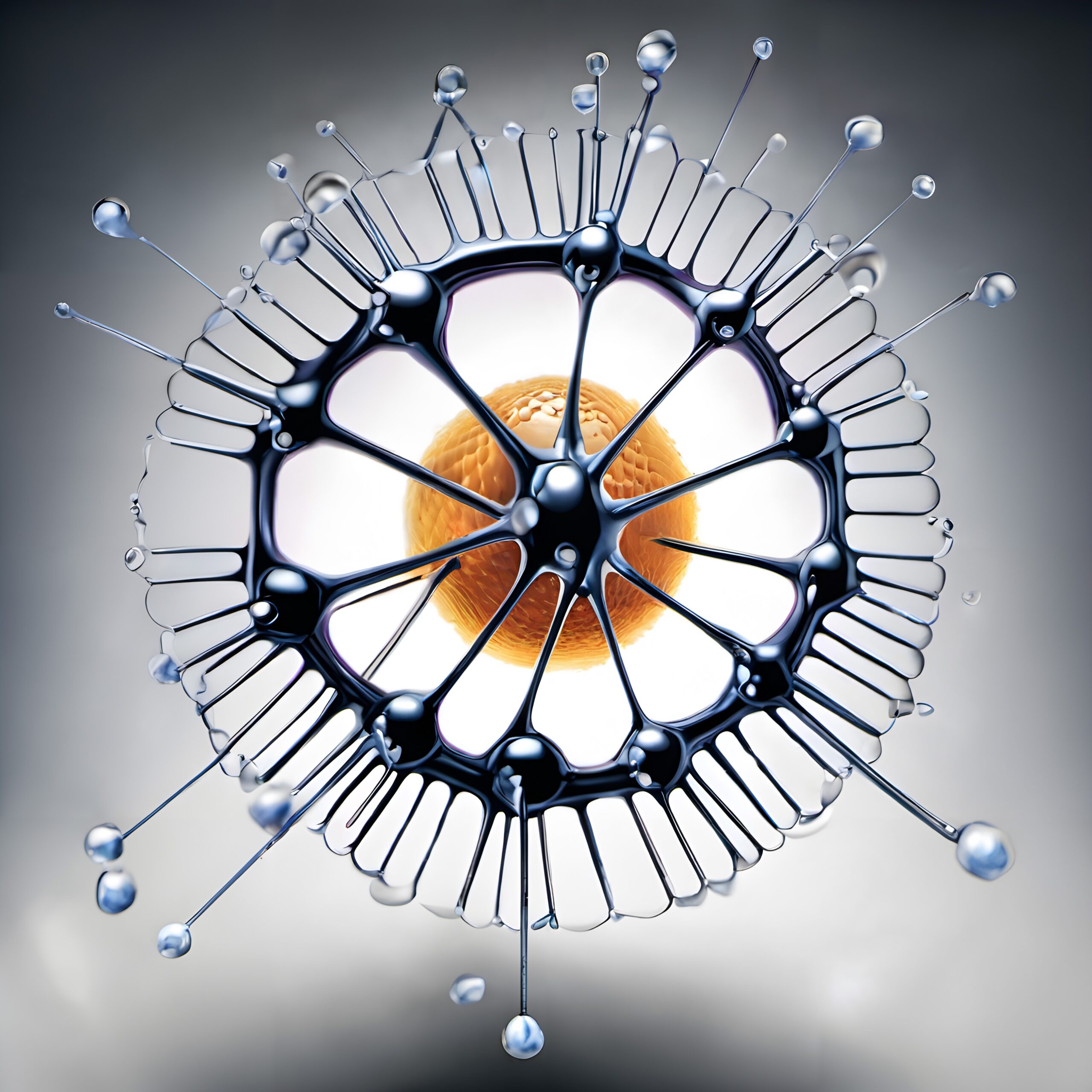 Futuristic Cell-like Molecular Structure