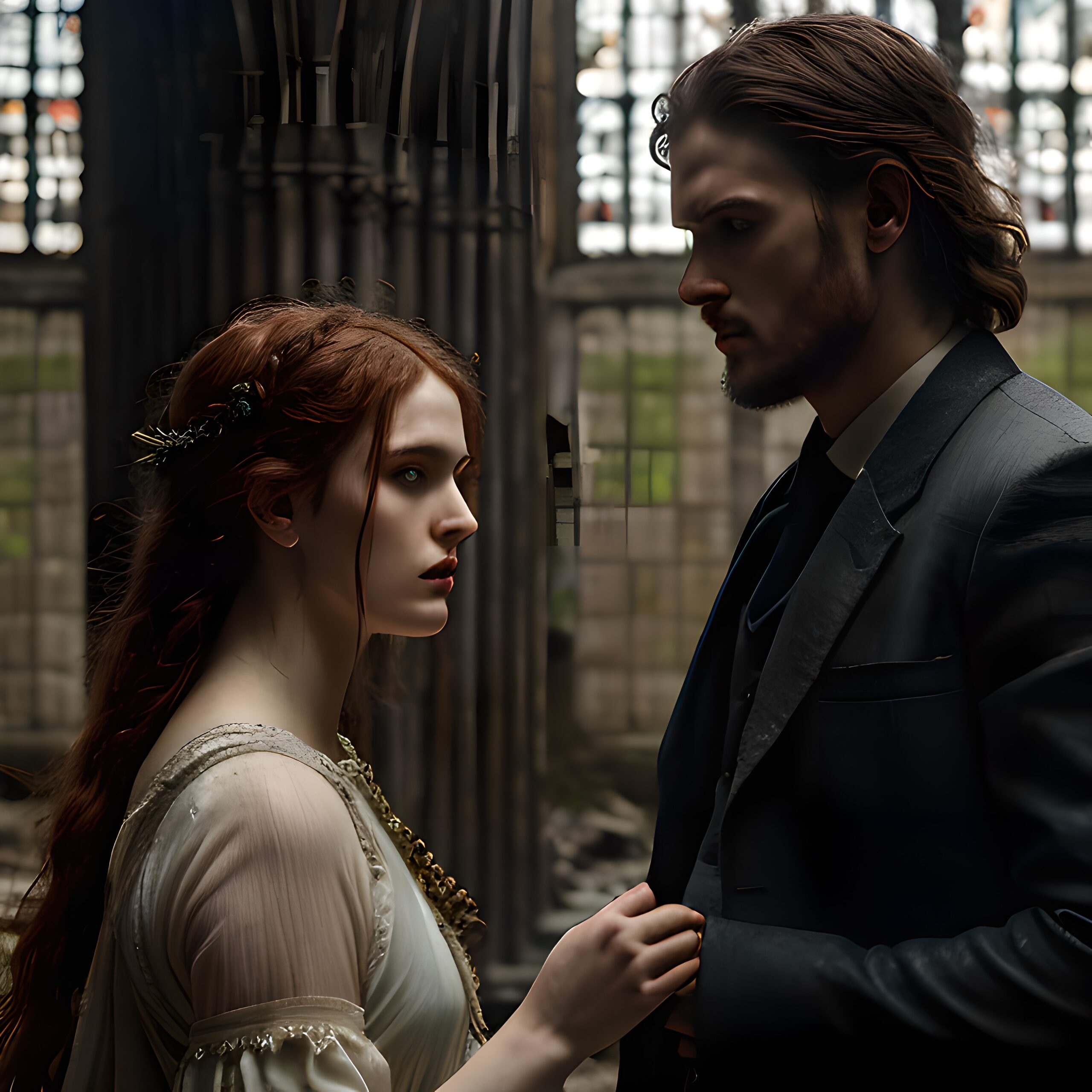 Romantic Standoff in Cathedral