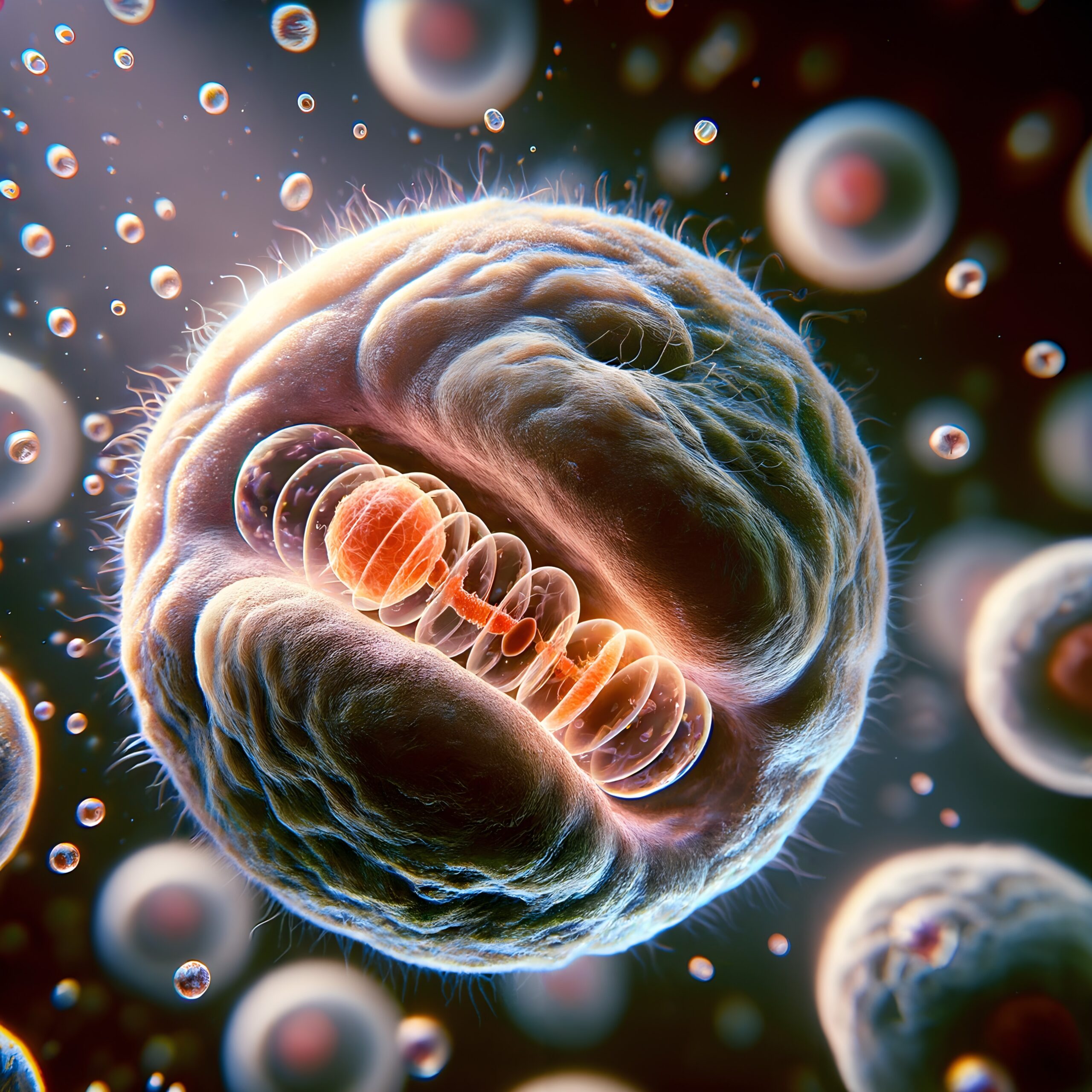 Colorful Close-Up of Mitochondria