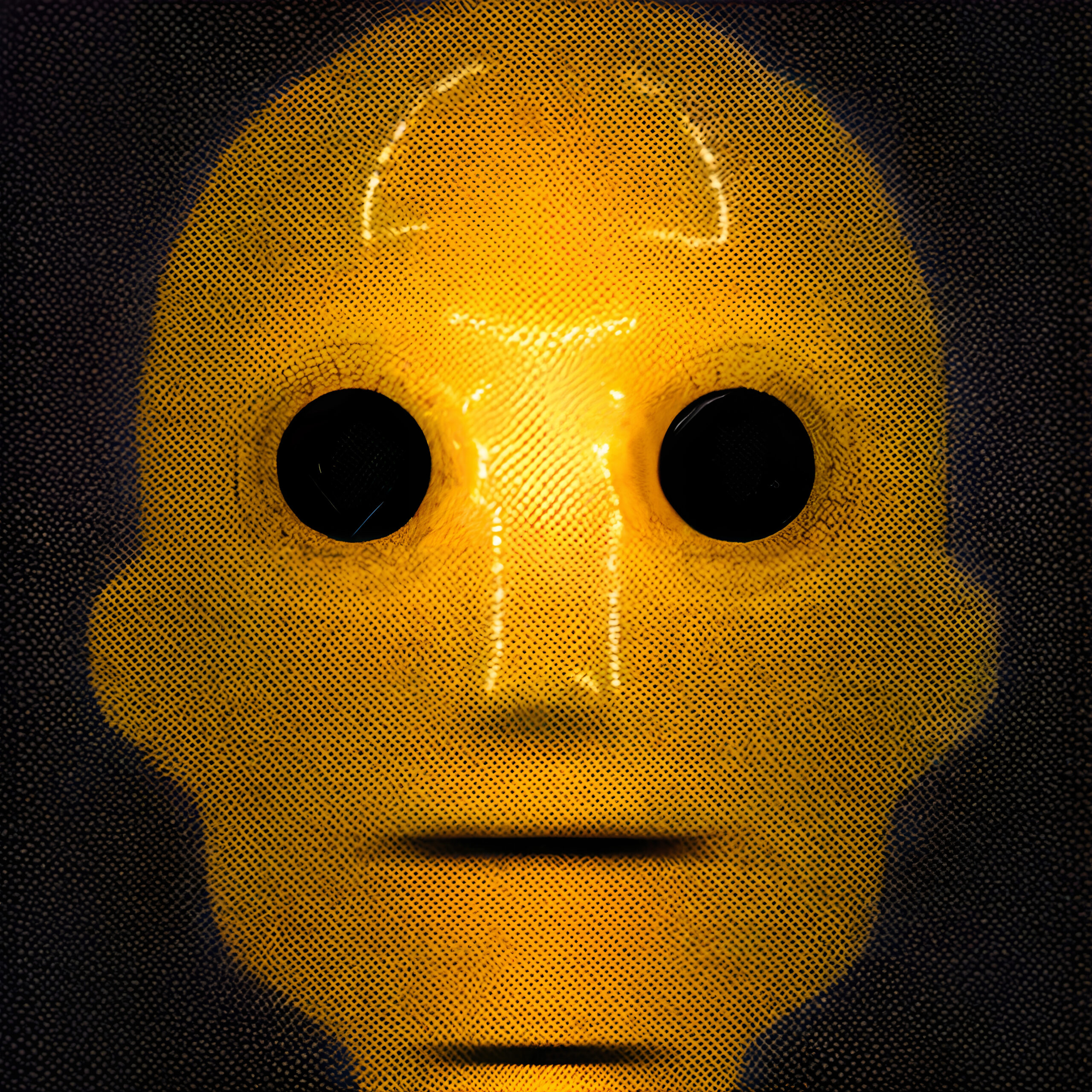 Glowing Yellow Face Portrait