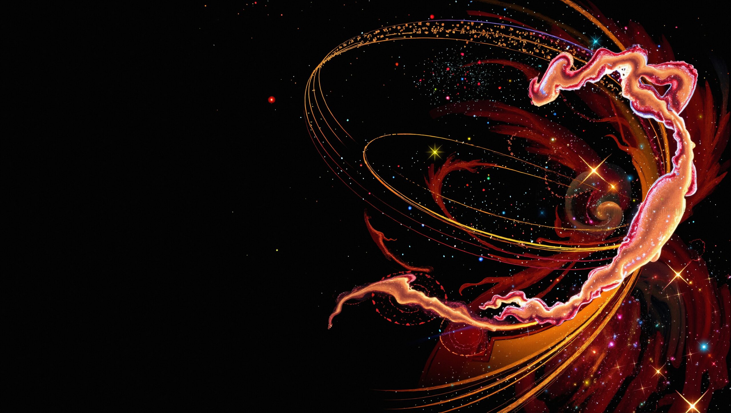 Celestial Abstract Cosmic Swirls