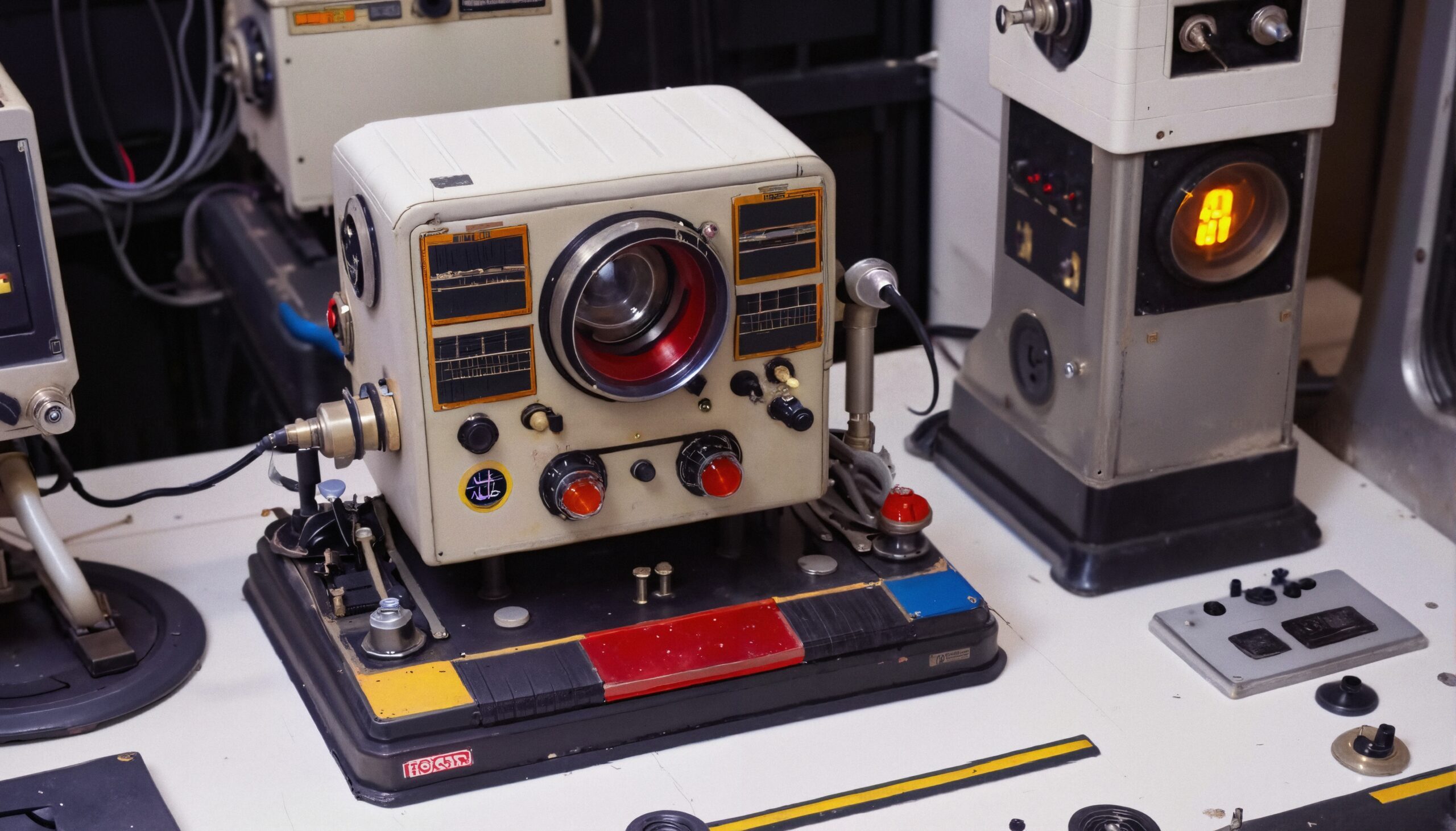Retro Scientific Equipment with Lens