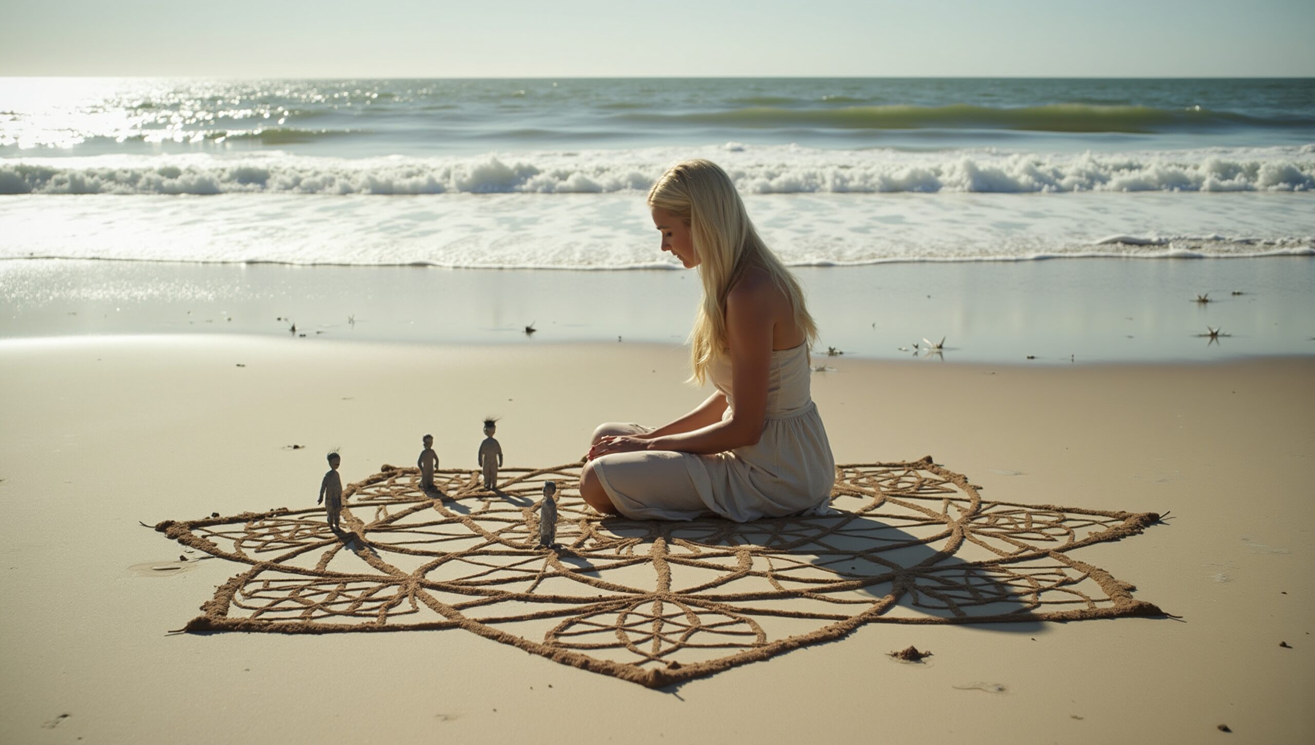 Serene Beachside Sand Meditation