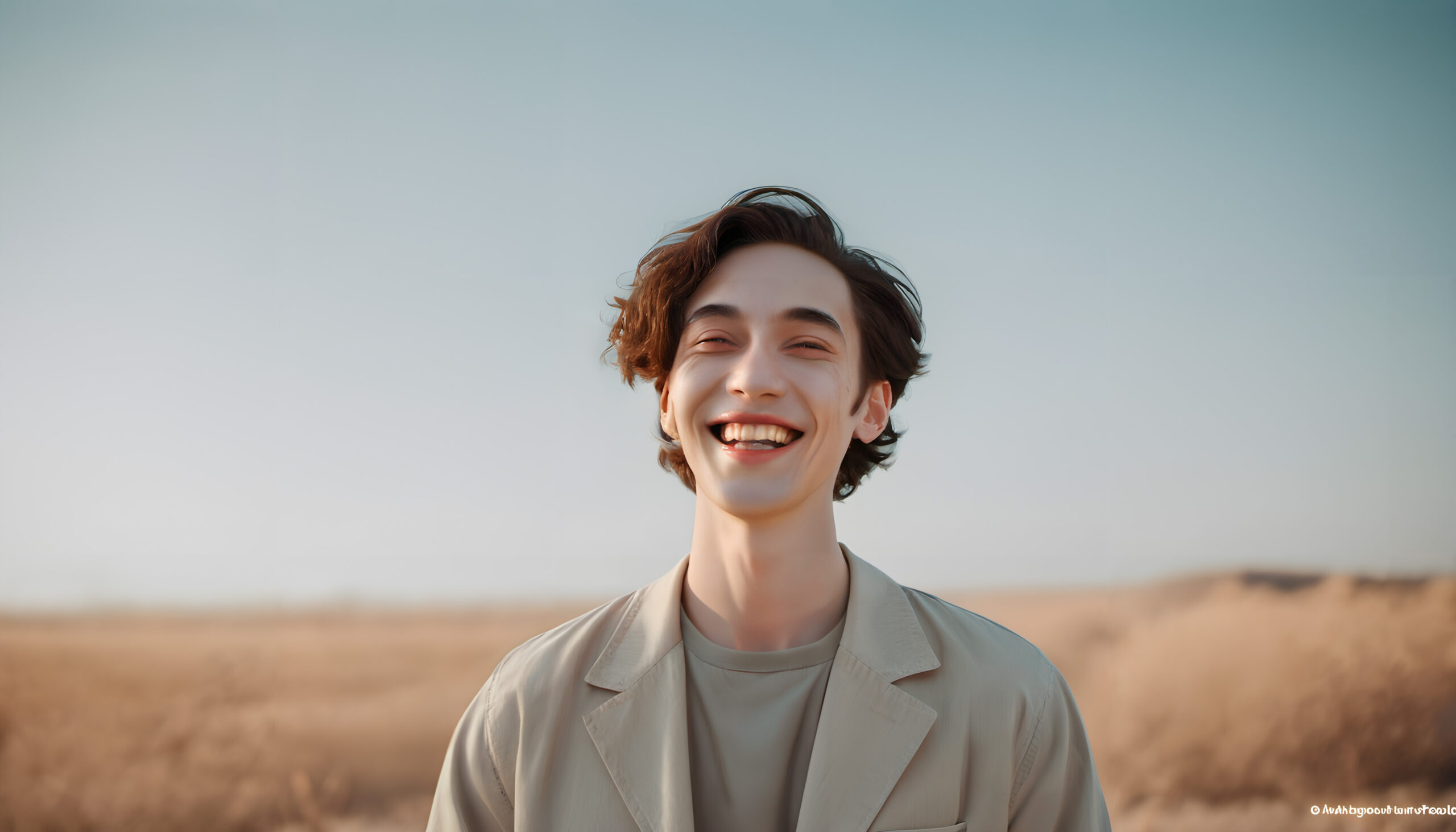 Joyful Smile In Open Field