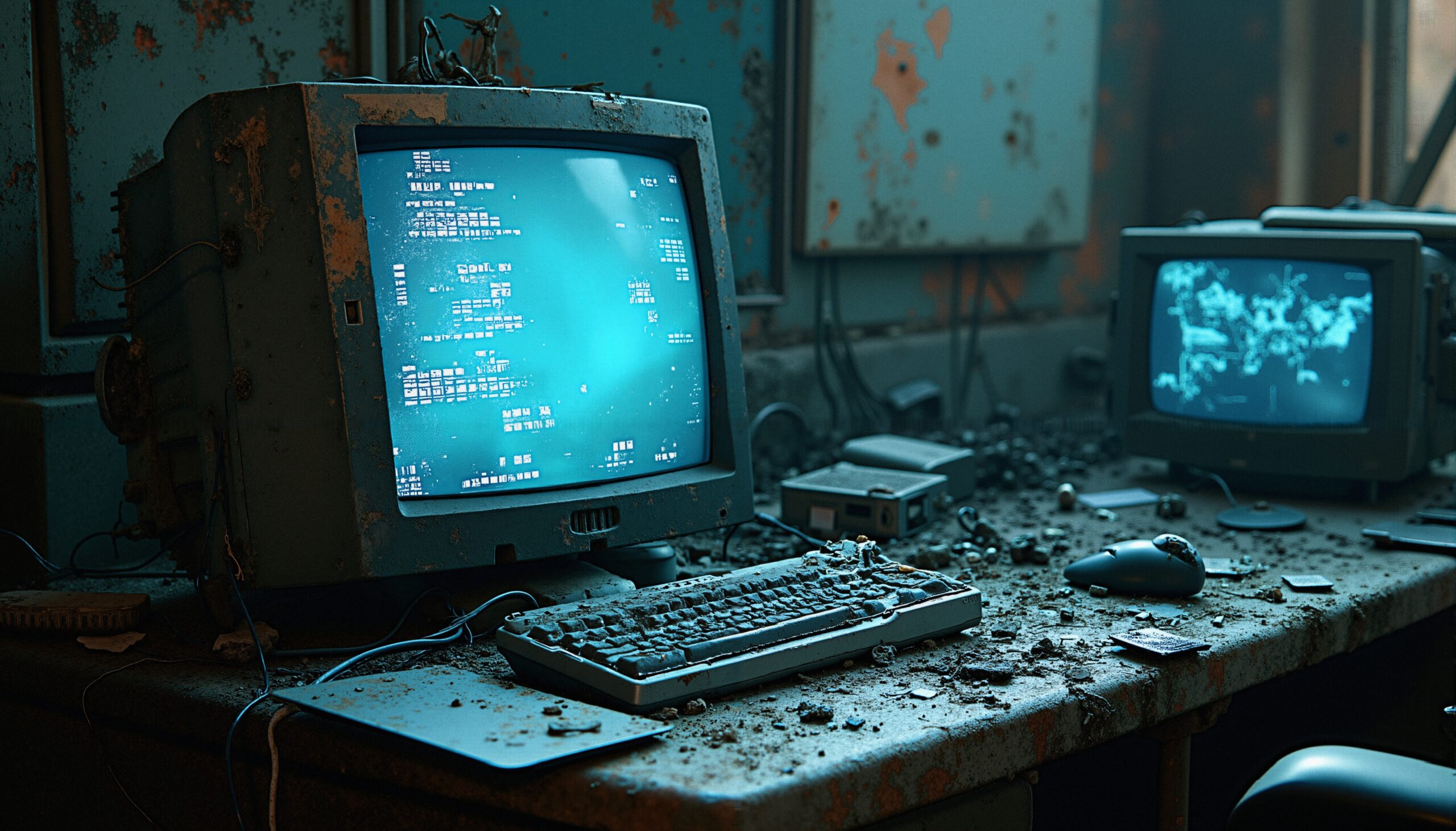 Abandoned Vintage Computer Setup