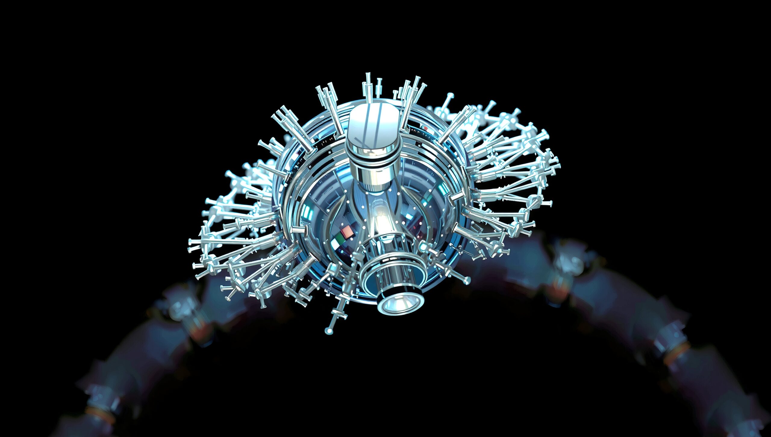 Futuristic Satellite in Space