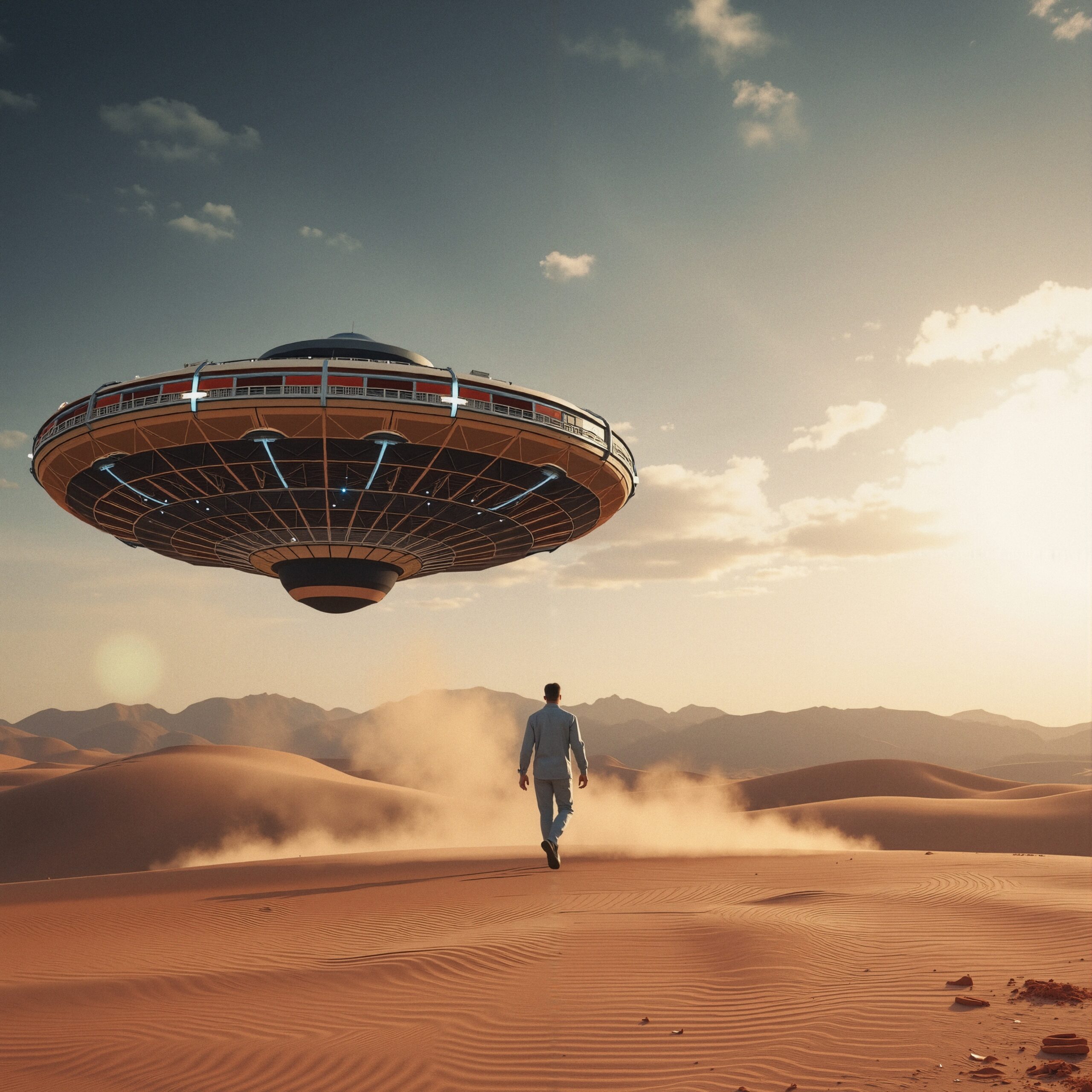 Desert Encounter With Futuristic UFO