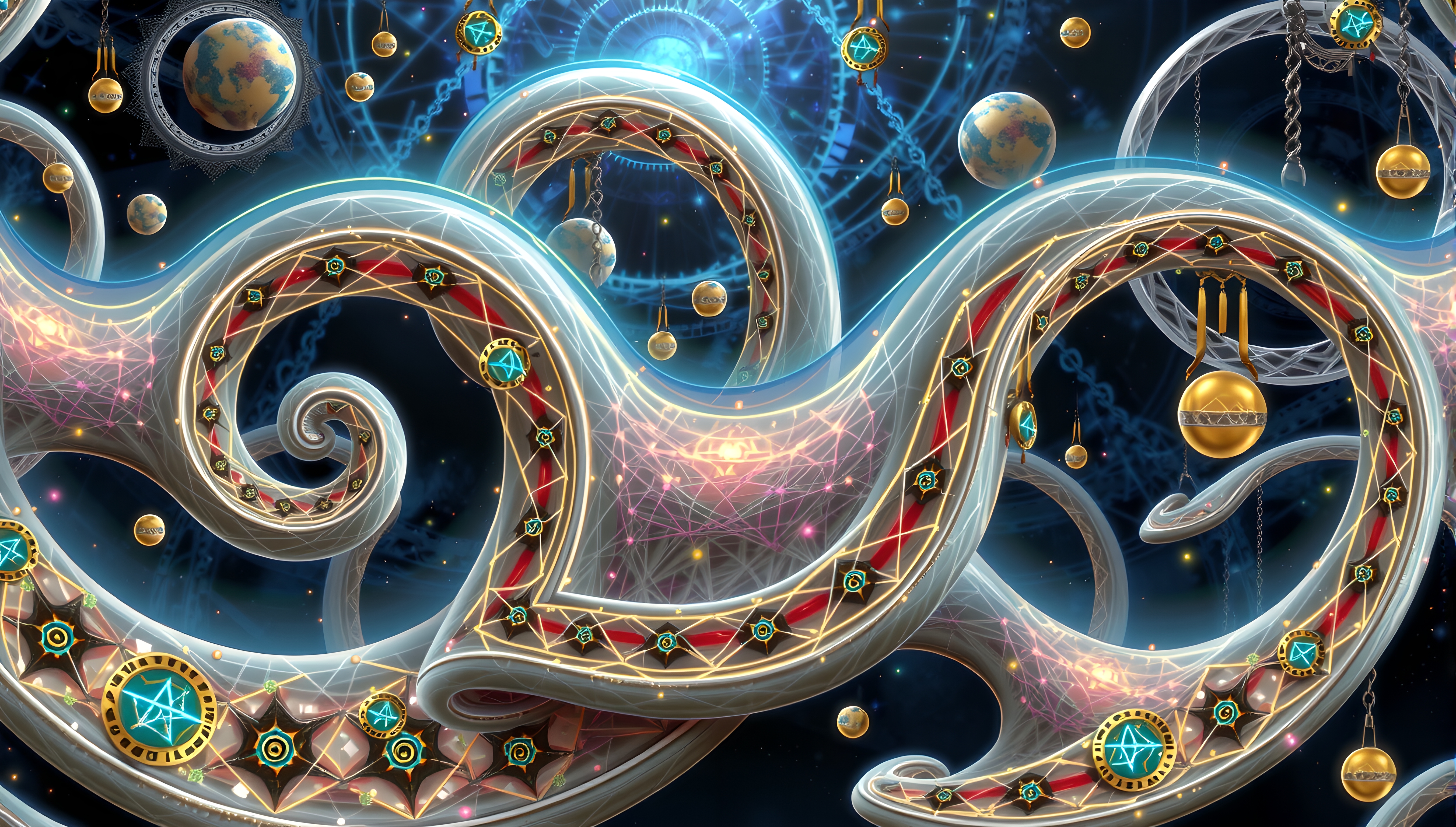 Futuristic Cosmic Abstract Art