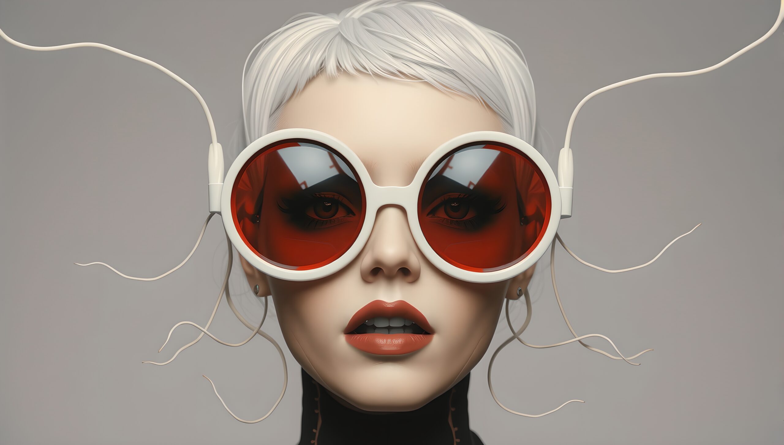 Futuristic Fashion Cyberpunk Portrait