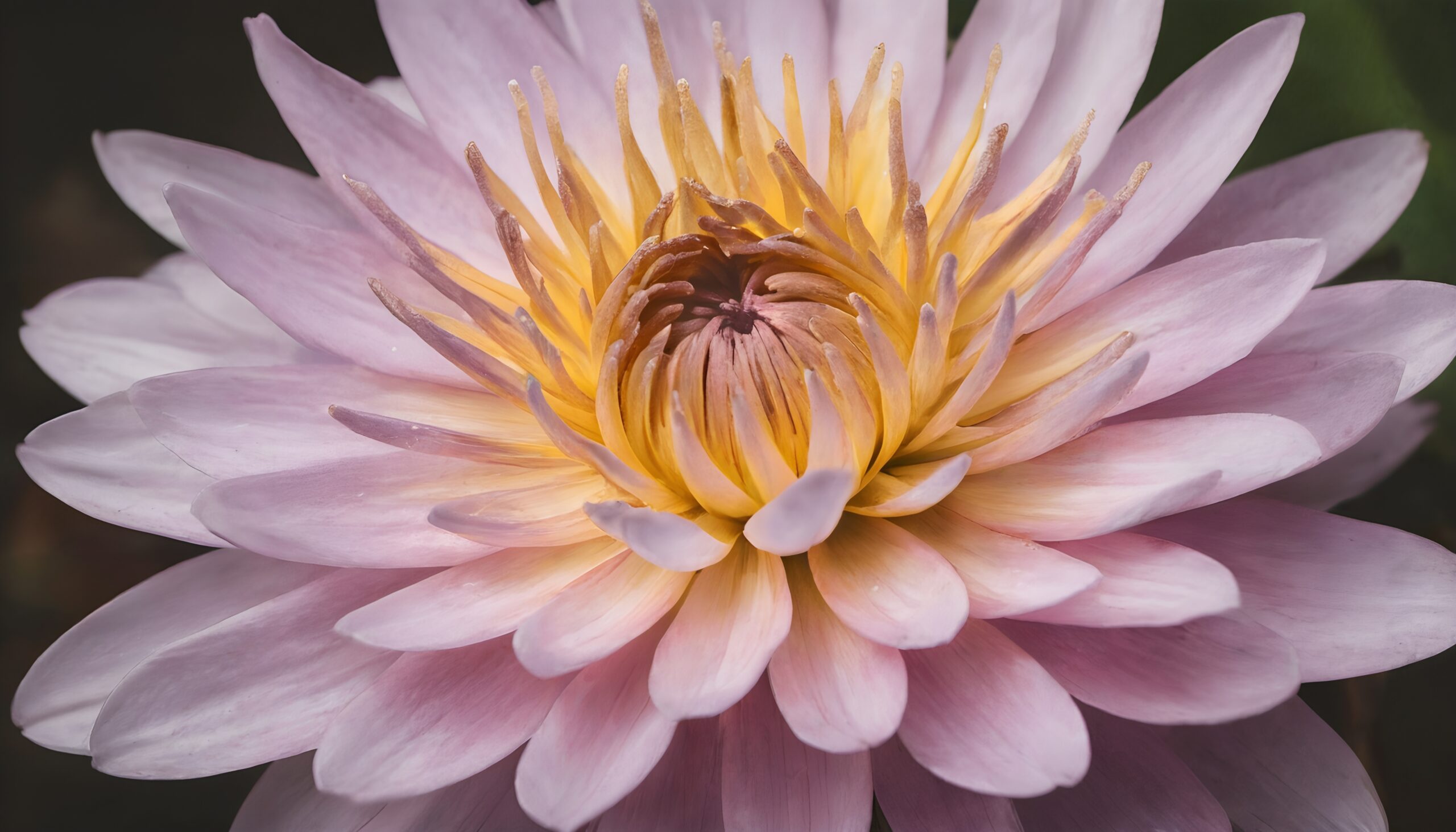 Pink Water Lily In Bloom