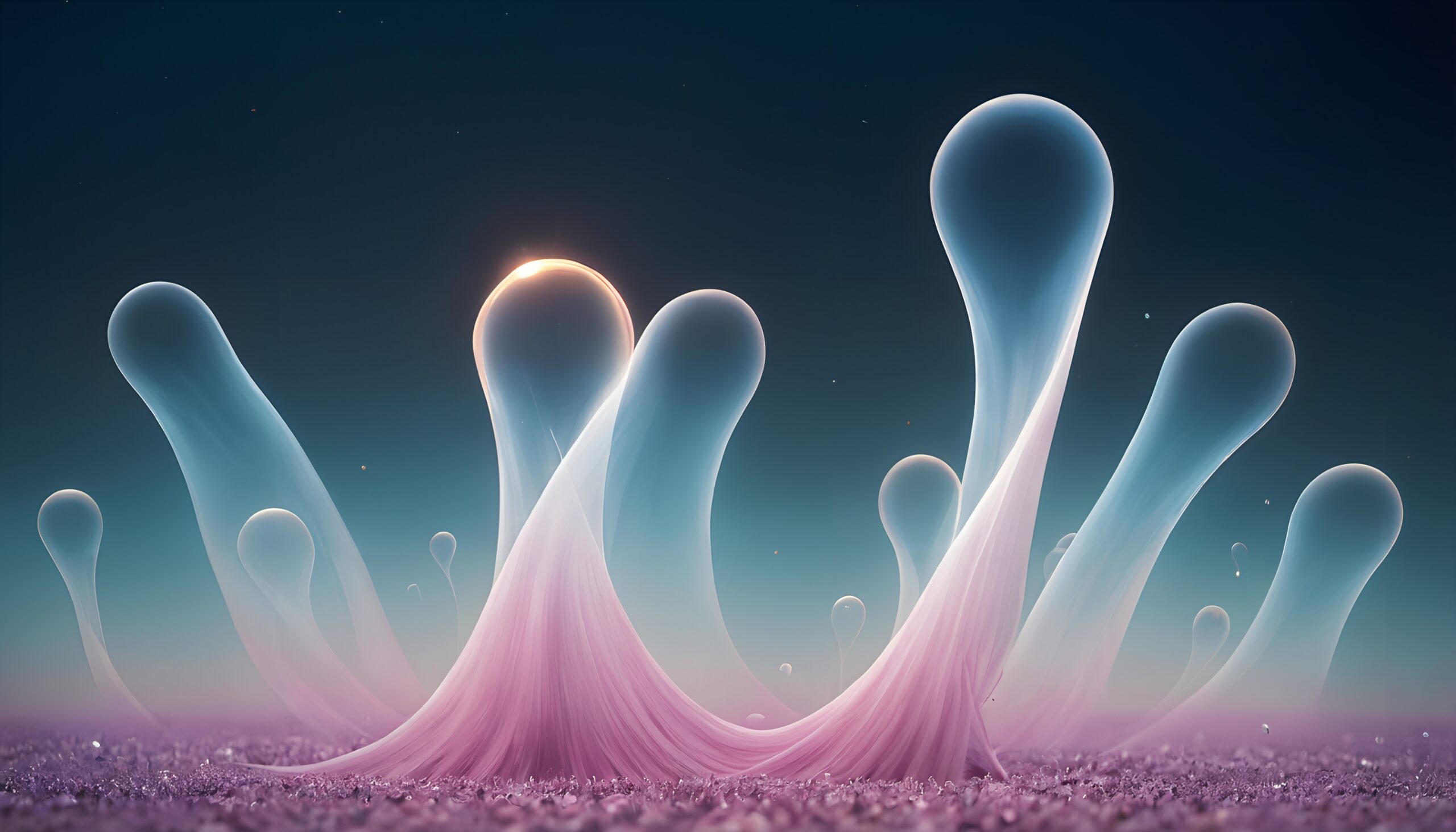 Dreamlike Surreal Bubble Landscape