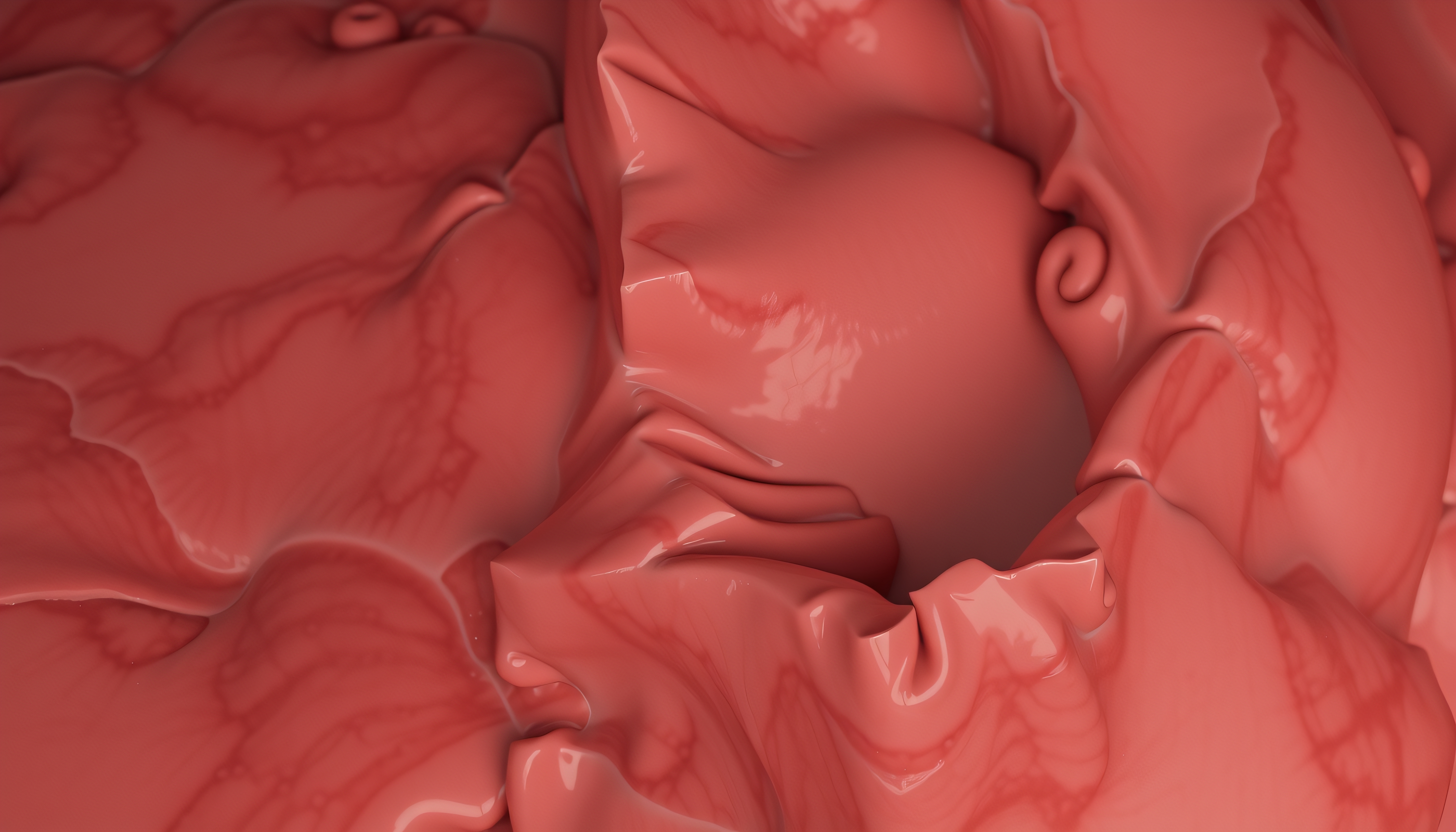 Abstract Organic Red Swirls