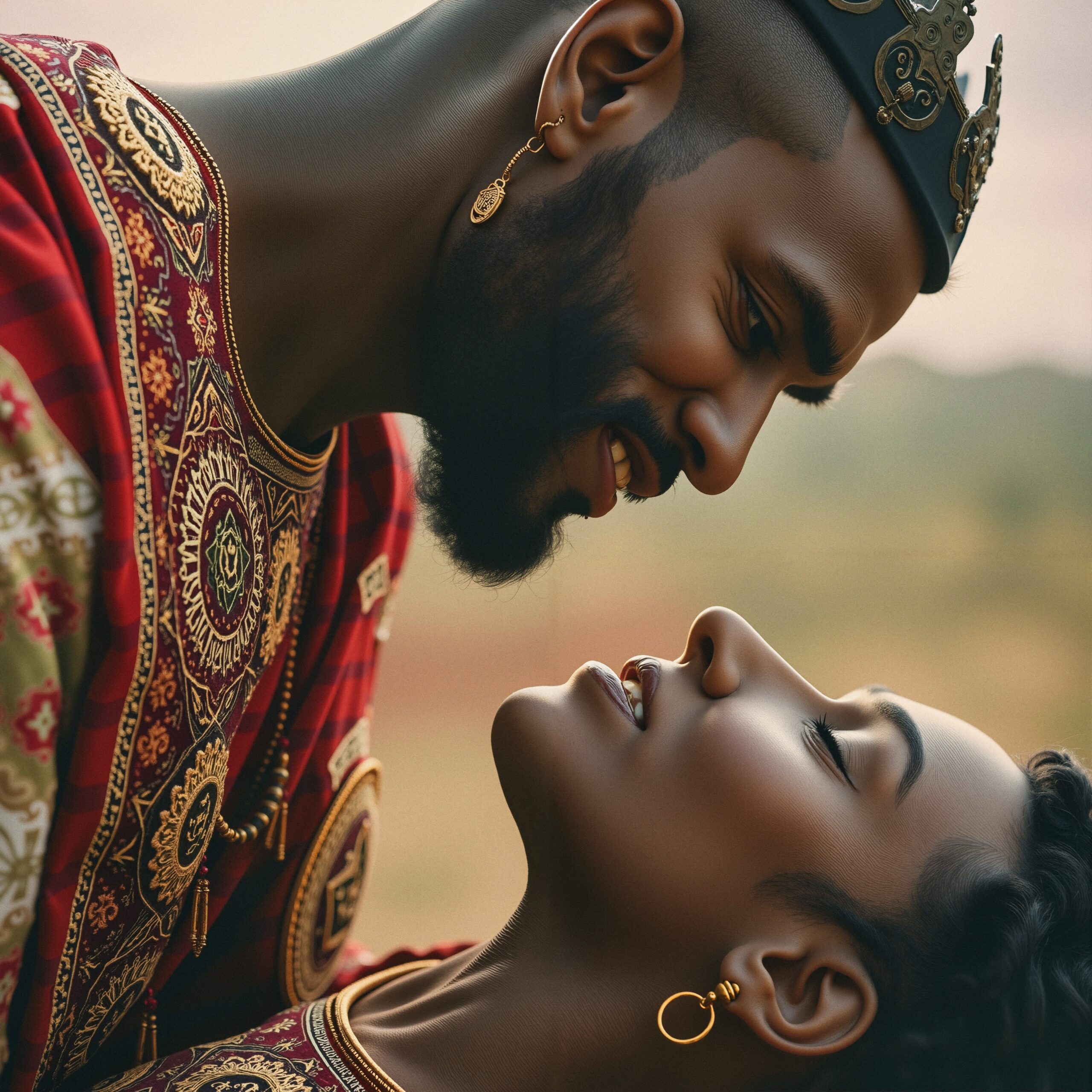 Royalty Embraced in Loving Gaze