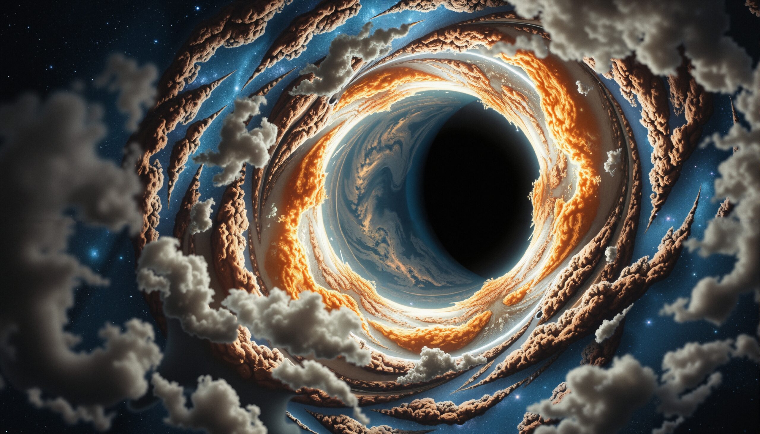 Stellar Vortex Amidst Cosmic Clouds