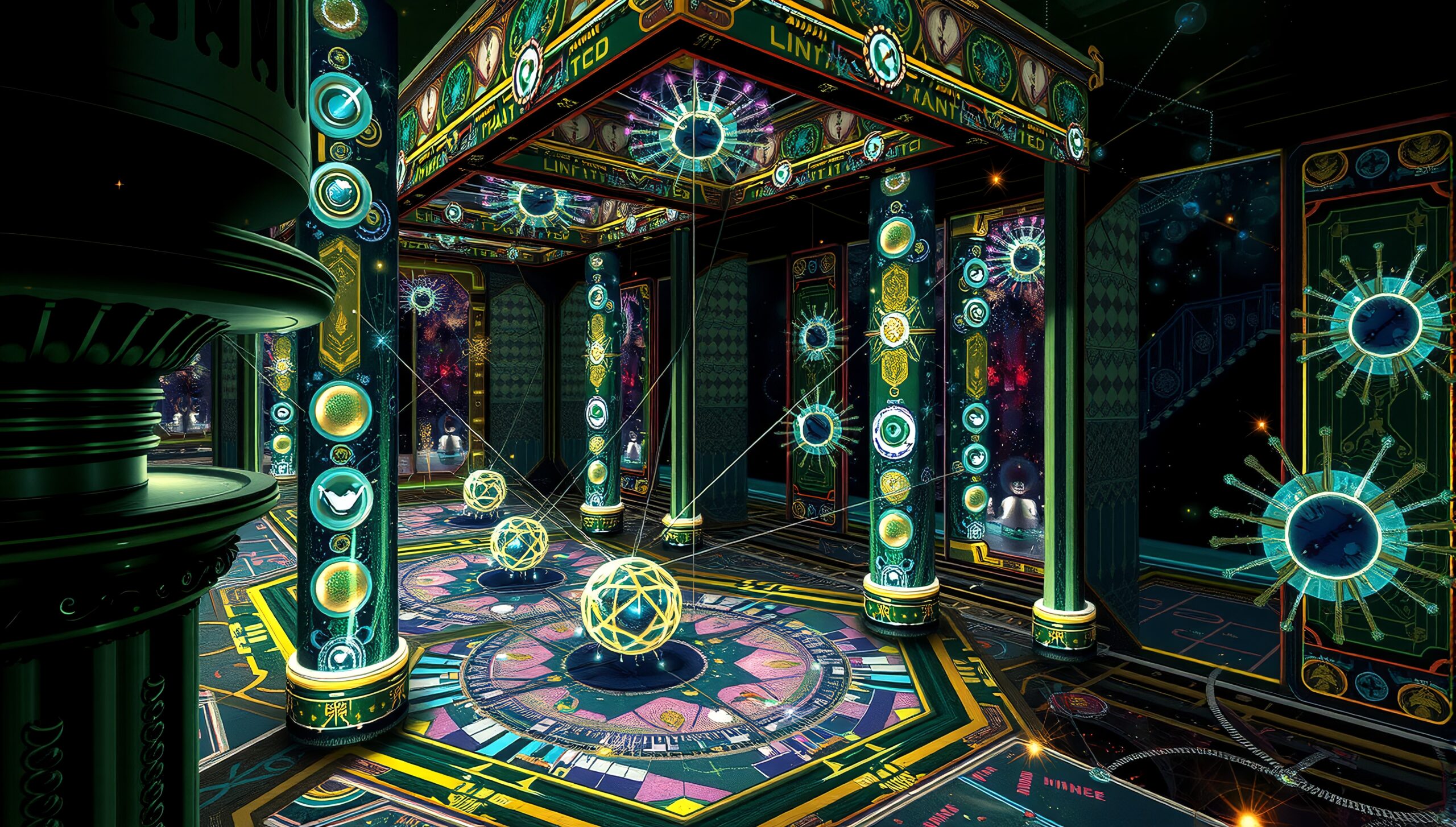 Celestial Chamber of Neon Wonders
