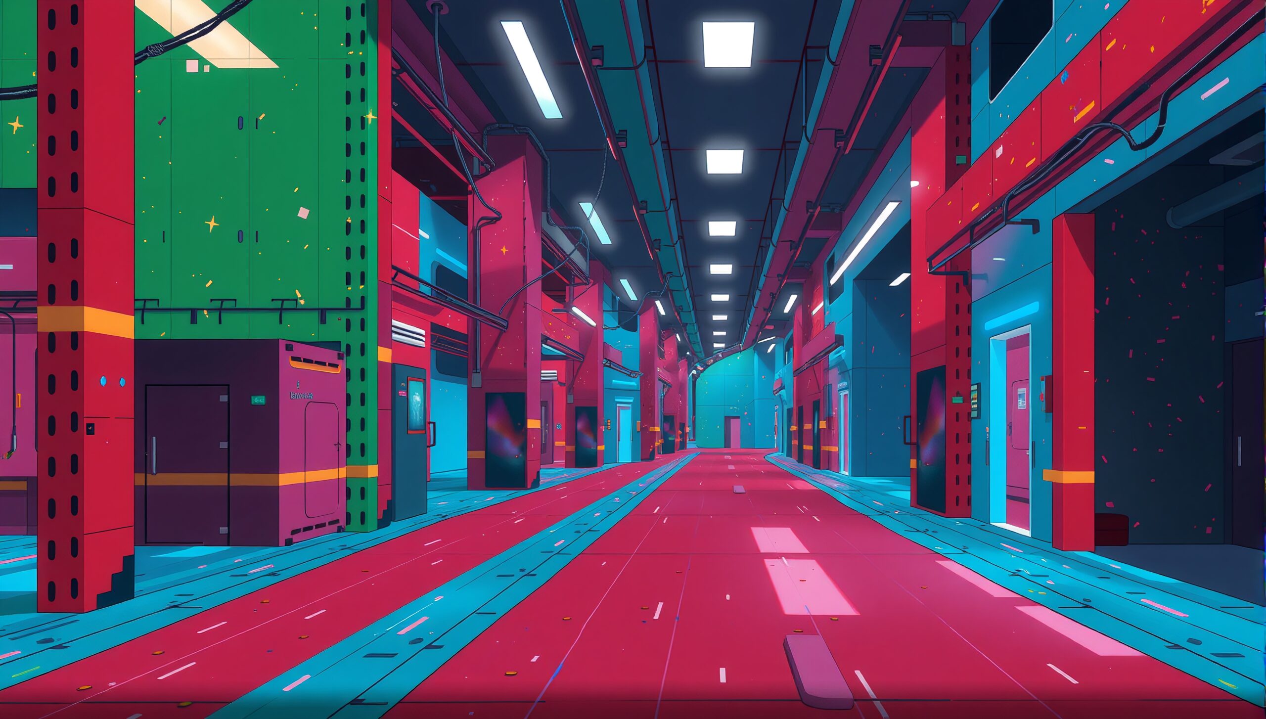 Bright Futuristic Corridor Design