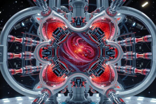 A futuristic machine with swirling energy core.