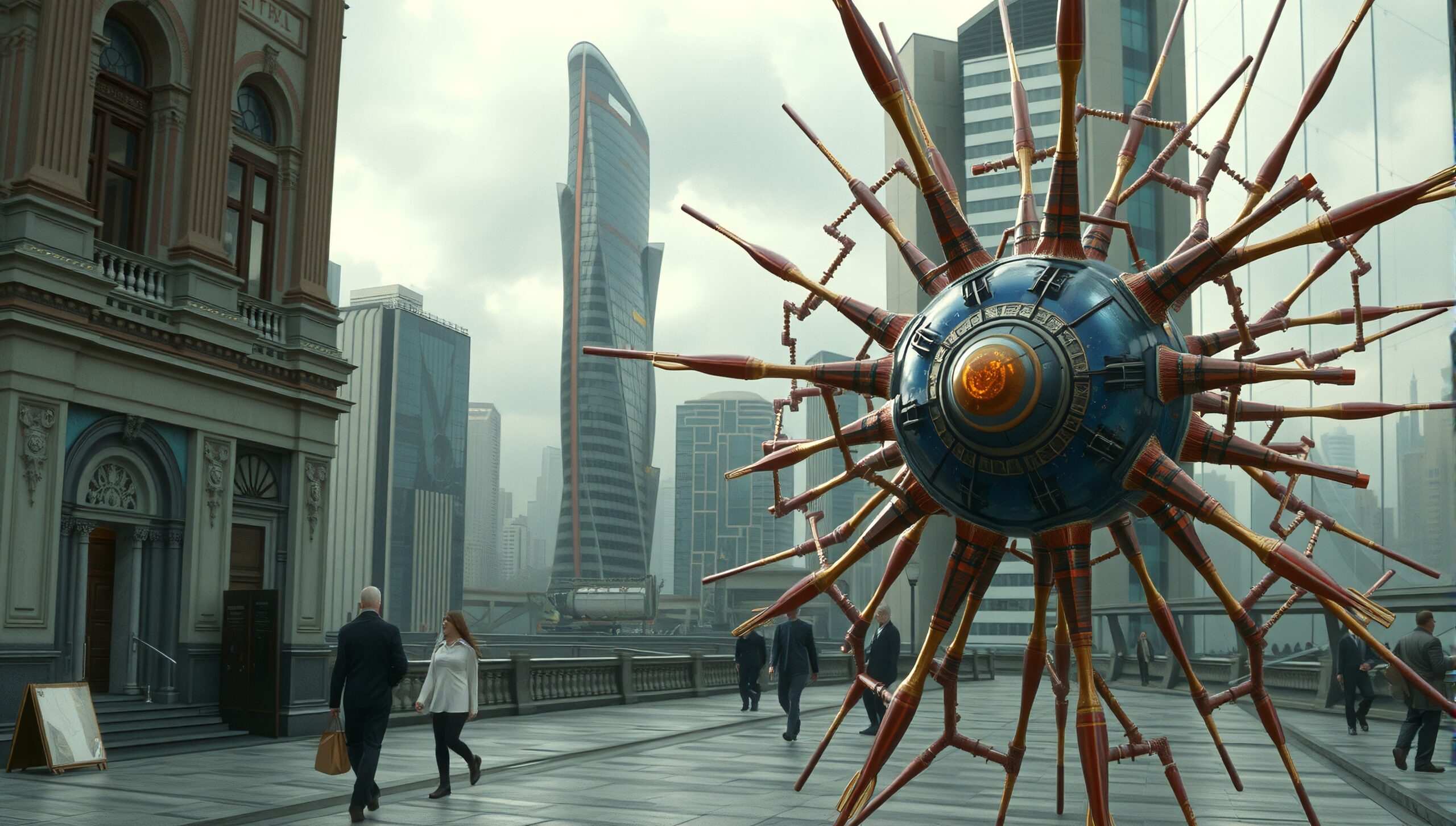 Futuristic Urban Surrealism Scene